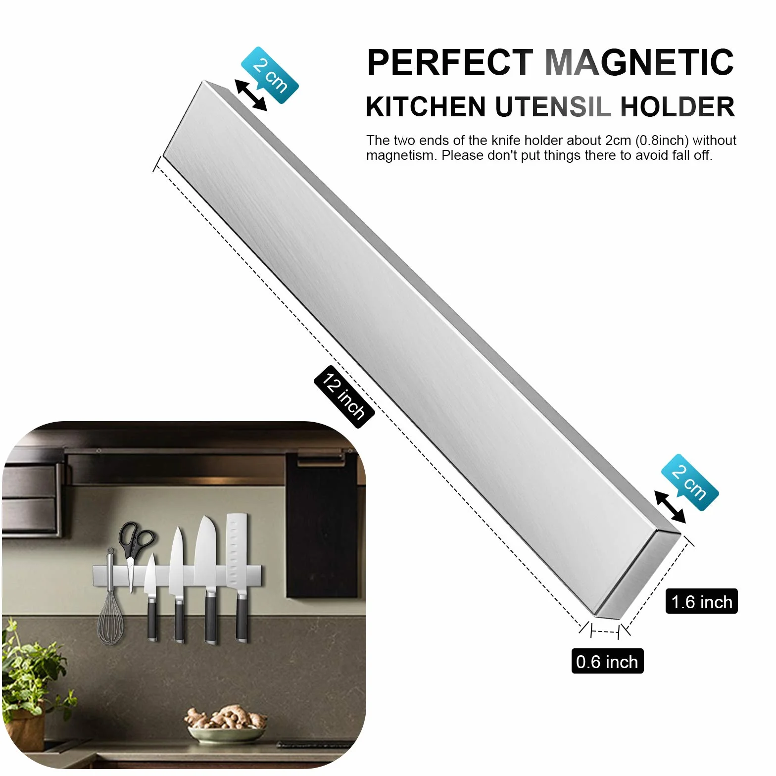 Fohil Magnetyczna listwa na noże (30 cm)