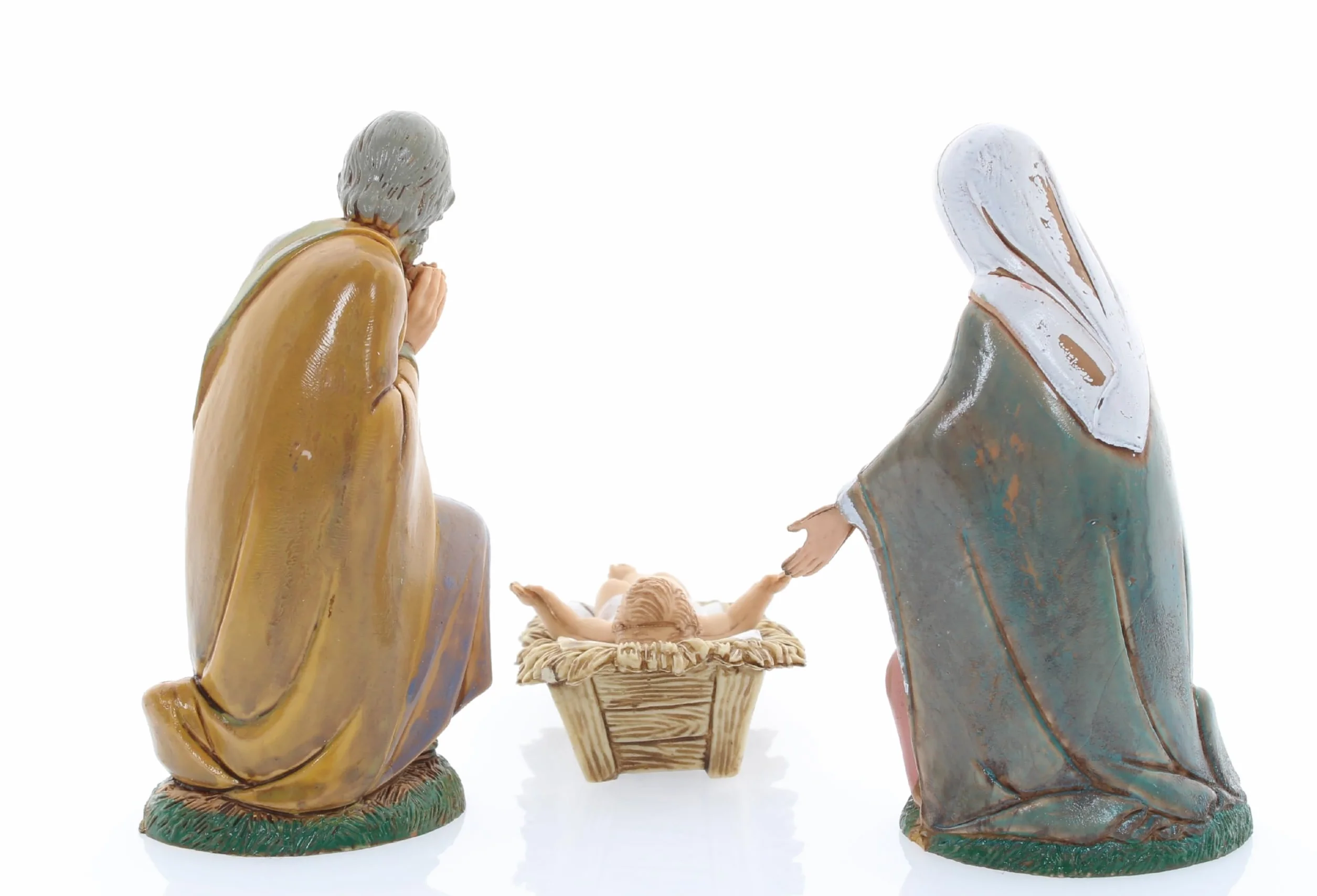 Zestaw do szopki bożonarodzeniowej Moranduzzo z 3 figurkami w skali 3.9 cala 1:20 – STANDARD 10 – Styl 700, Nietłukące się ręcznie malowane figurki, Oficjalny produkt, Wykonane we Włoszech, Rzeźbiarz
