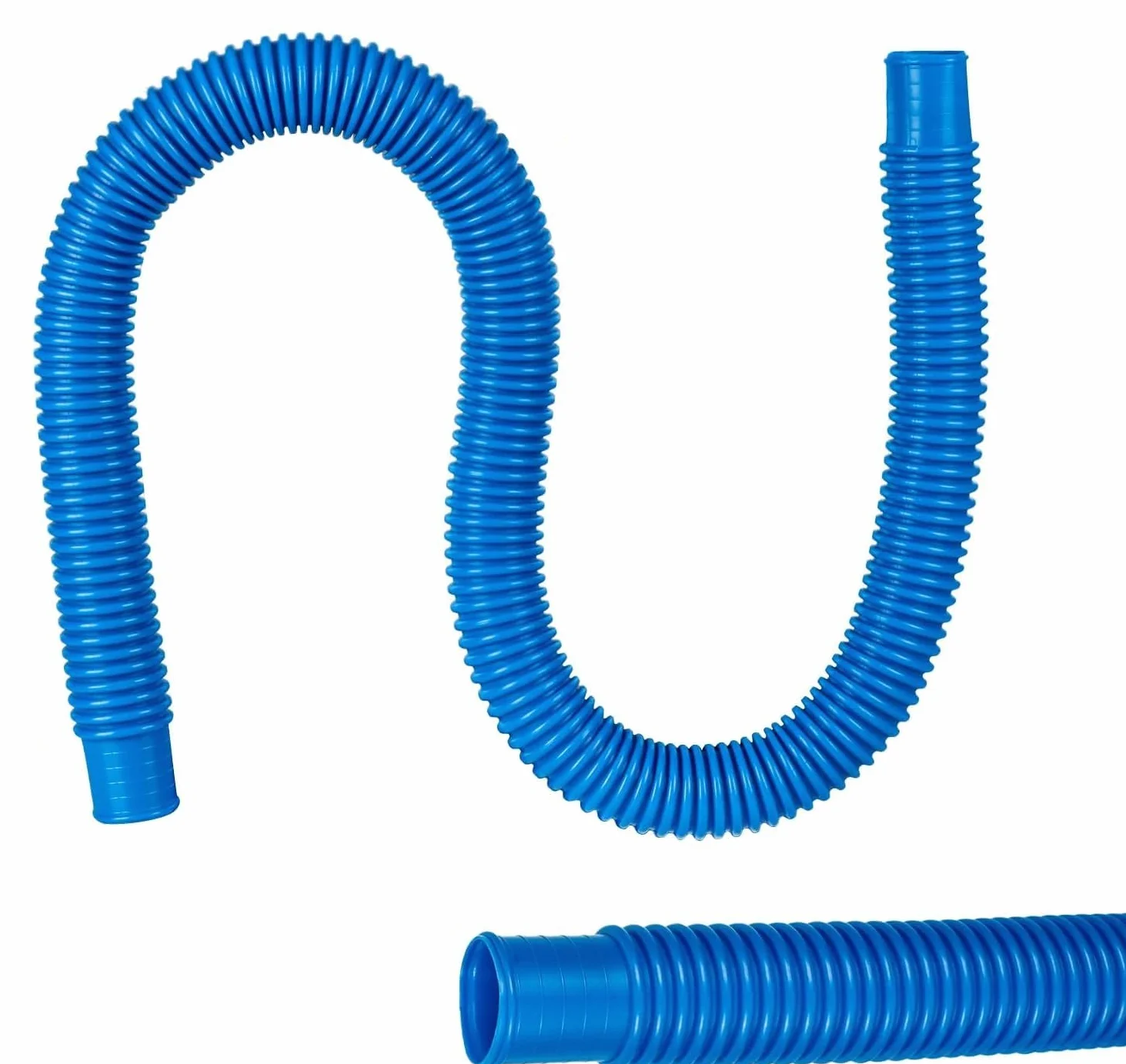 COIL Elastyczny wąż basenowy 32/38 mm z PCW U/PE-LD – odporny na promieniowanie UV i temperaturę, od -40°C do 70°C – idealny do pomp filtrujących, węży basenowych (niebieski, Ø 32 mm/1 metr)
