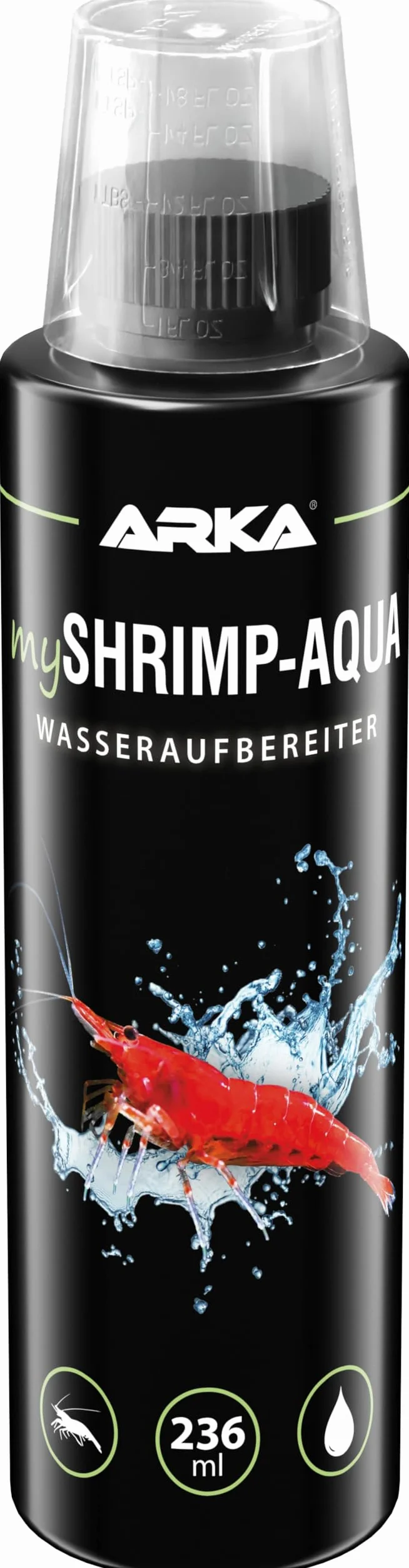 ARKA mySHRIMP-Aqua – 236 ml – uzdatniacz wody do akwariów słodkowodnych z krewetkami, zapewnia odpowiednią wodę w akwarium słodkowodnym