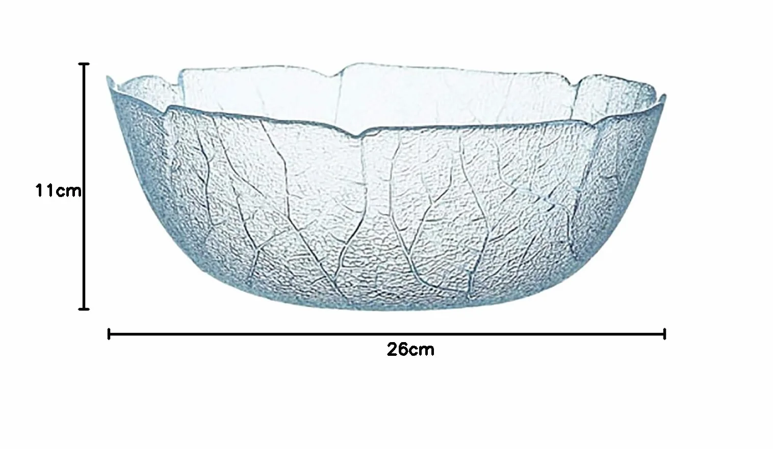 Luminarc ARC 06652 Aspen miska na sałatkę, 27 cm, 3,45 l, szkło, przezroczysta, 1 sztuka