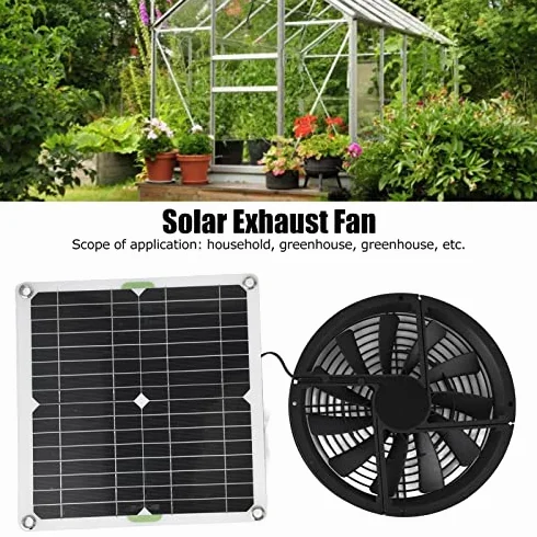Wentylatory Słoneczne do Zewnętrznego Wentylatora Dachowego na Poddaszu Solaratticfan Duży Wodoodporny Zestaw Paneli do Kurnika na Zewnątrz 100 WyciągóW Ip65 Kontener Szopa