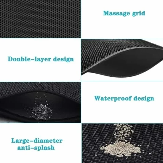 Honeycomb Double Layer Non-Slip mata do kuwety dla kota 45 x 60 cm