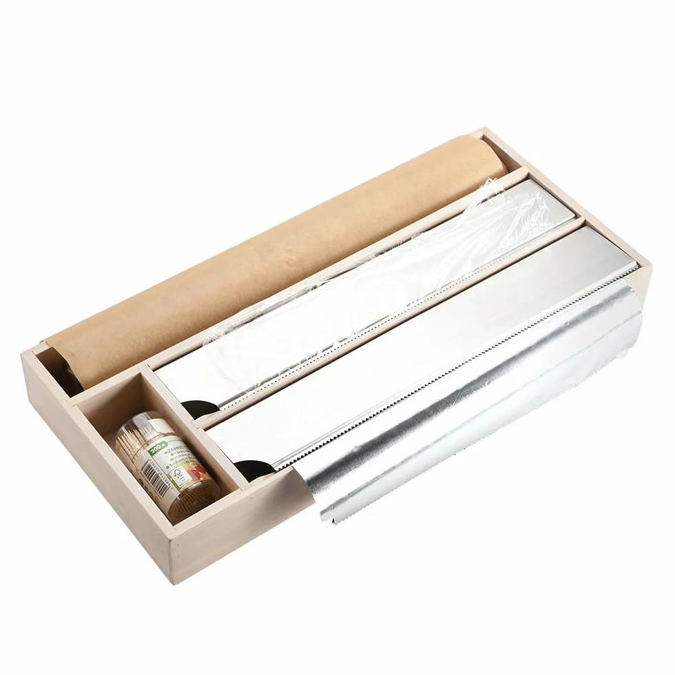 KESPER | Dozownik folii, materiał: bambus, wymiary: 42 x 19 x 5,4 cm, kolor: naturalny |57041 13