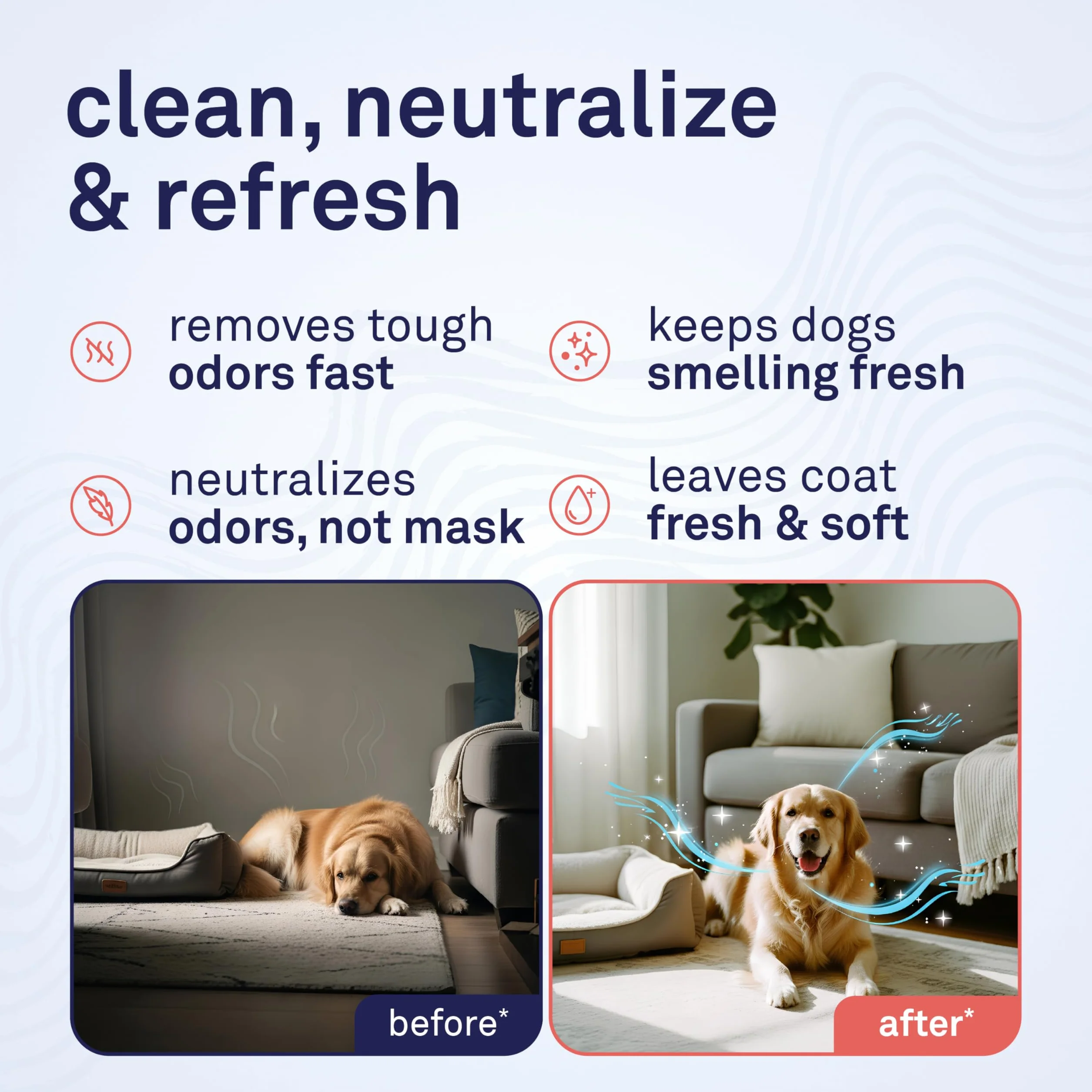 Petpost | Pet Odor Eliminator Spray for Dogs & Cats - Naturally Effective Deodorant and Bad Smell Killer - For Spraying Your Pet or Around the Home