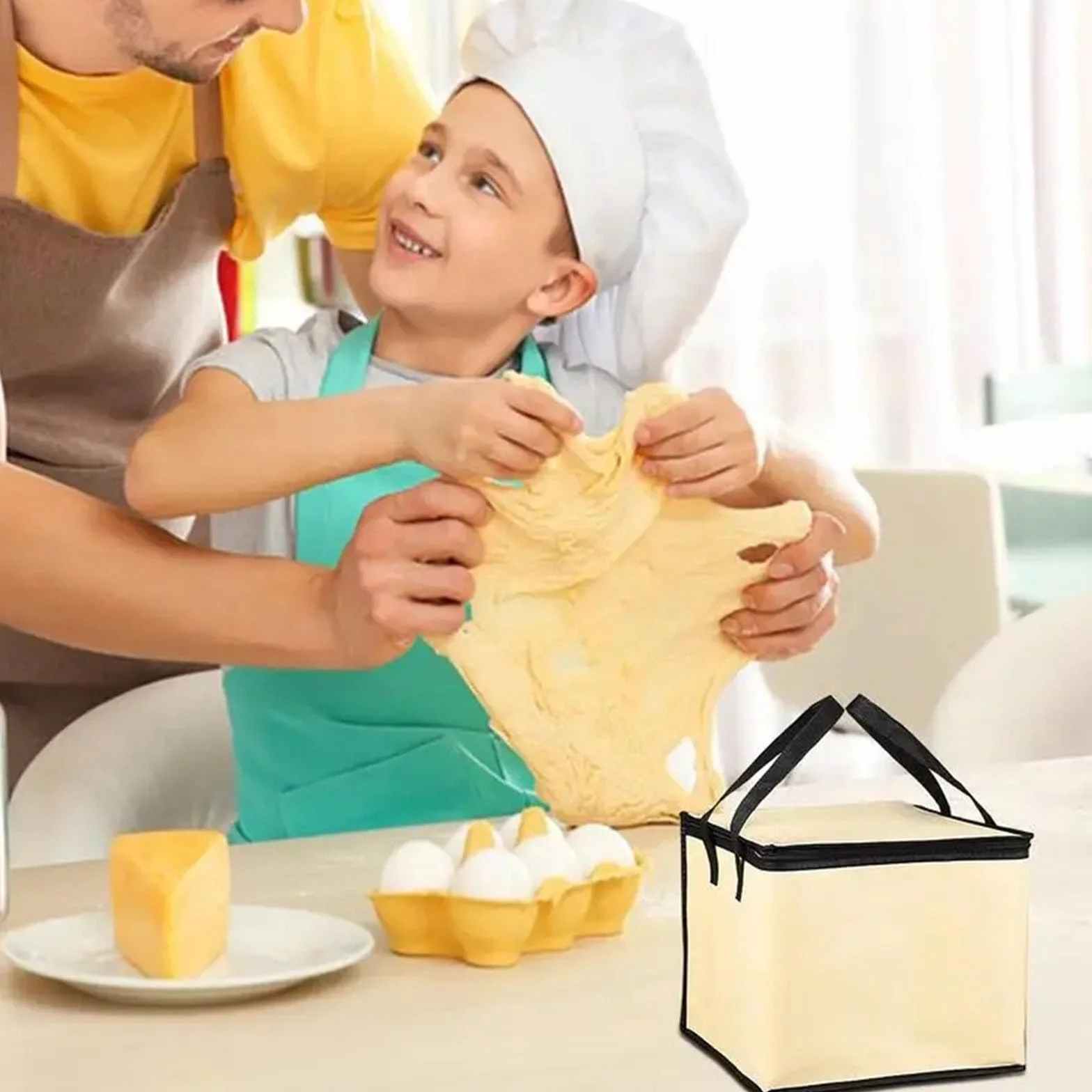 Przenośny przyrząd do robienia ciasta, wszechstronny przyrząd do pieczenia chleba z podgrzewaczem, podgrzewacz na zakwas, pudełko do sprawdzania pizzy, precyzyjna kontrola temperatury, bez