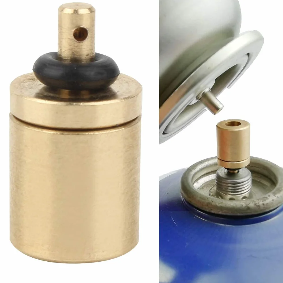 Alomejor Adapter do napełniania gazem, cylindrem, palnikiem gazowym, do zbiorników na propan, 1 LB, złącze do grilla, zamiennik