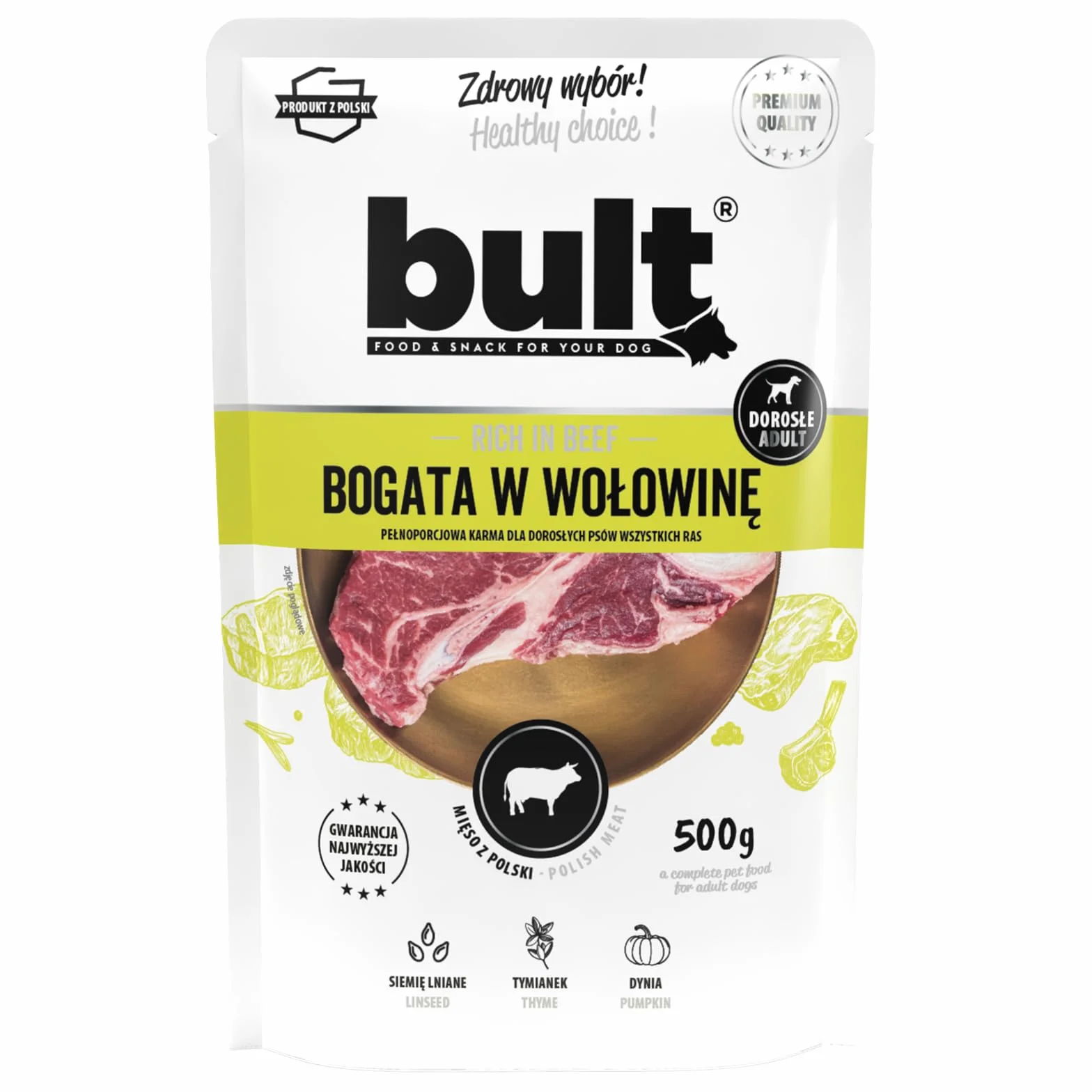 Mokra Karma dla Psa Mix Mięsny 500g x 20 Saszetek Dziczyzna Indyk Jagnięcina Kaczka Wołowina Bez Sztucznych Dodatków