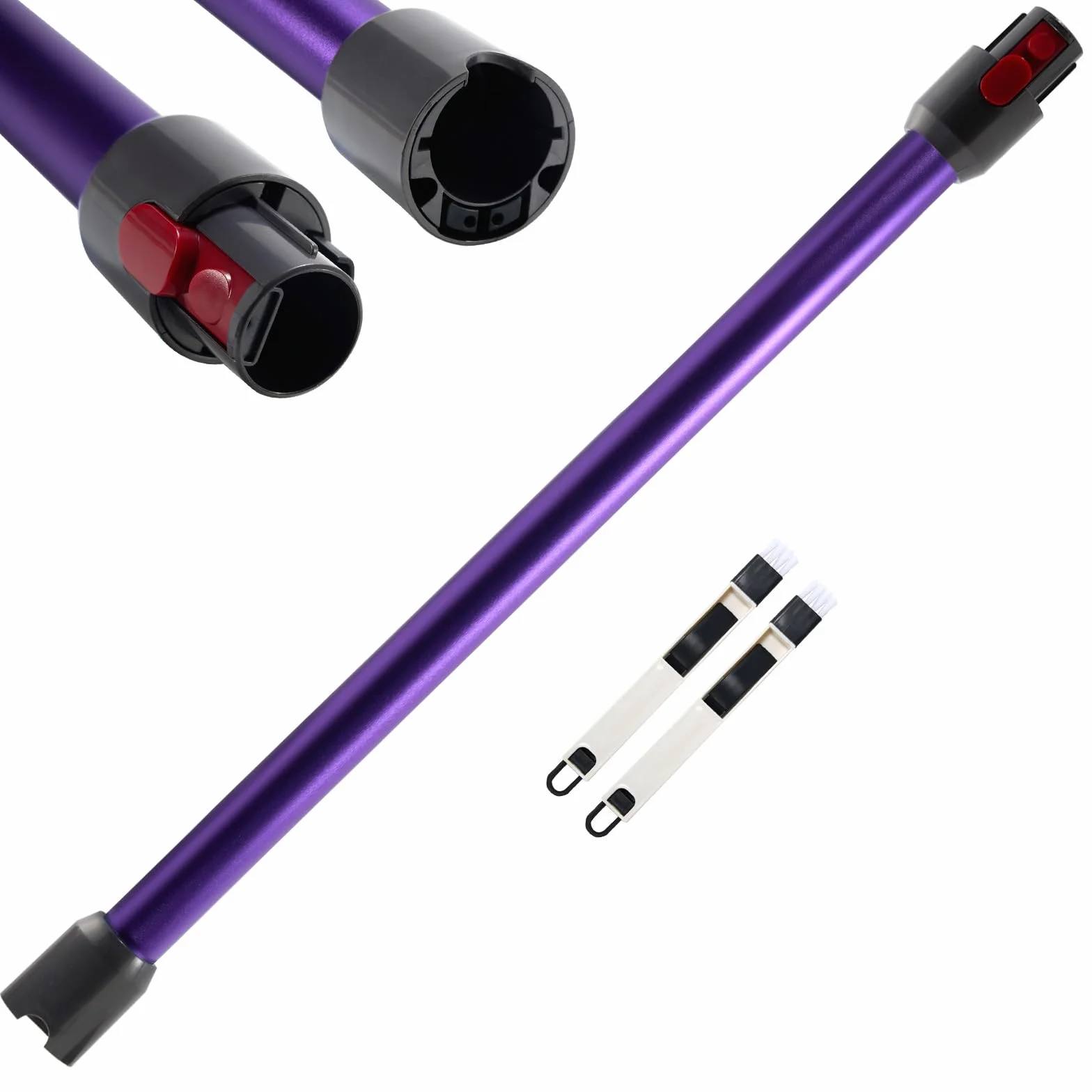 Rura Teleskopowa Kompatybilna z Dyson V15, V11, V10, V8, V7 - Rura Przedłużająca do Odkurzacza z 2 Małymi Szczotkami, 73 x 5 x 5 cm