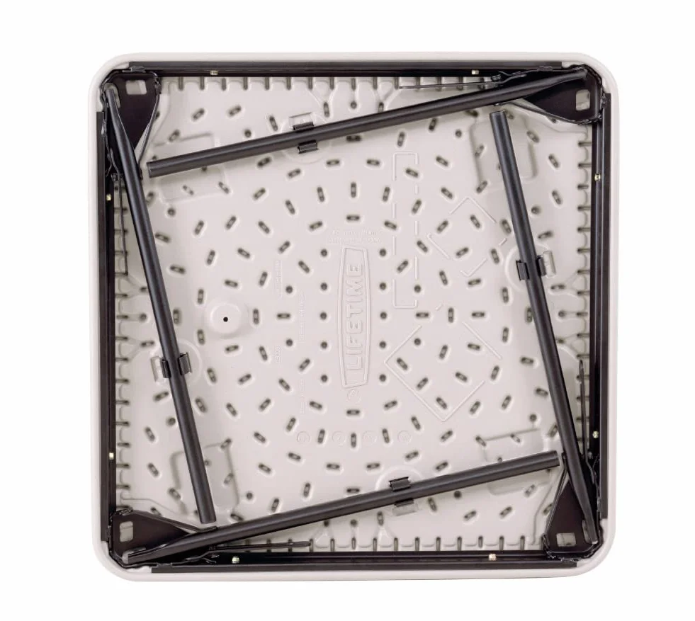 LIFETIME 80425 24 cale x 24 cale (61 cm x 61 cm) kwadratowy stół składany dla dzieci - migdałowy