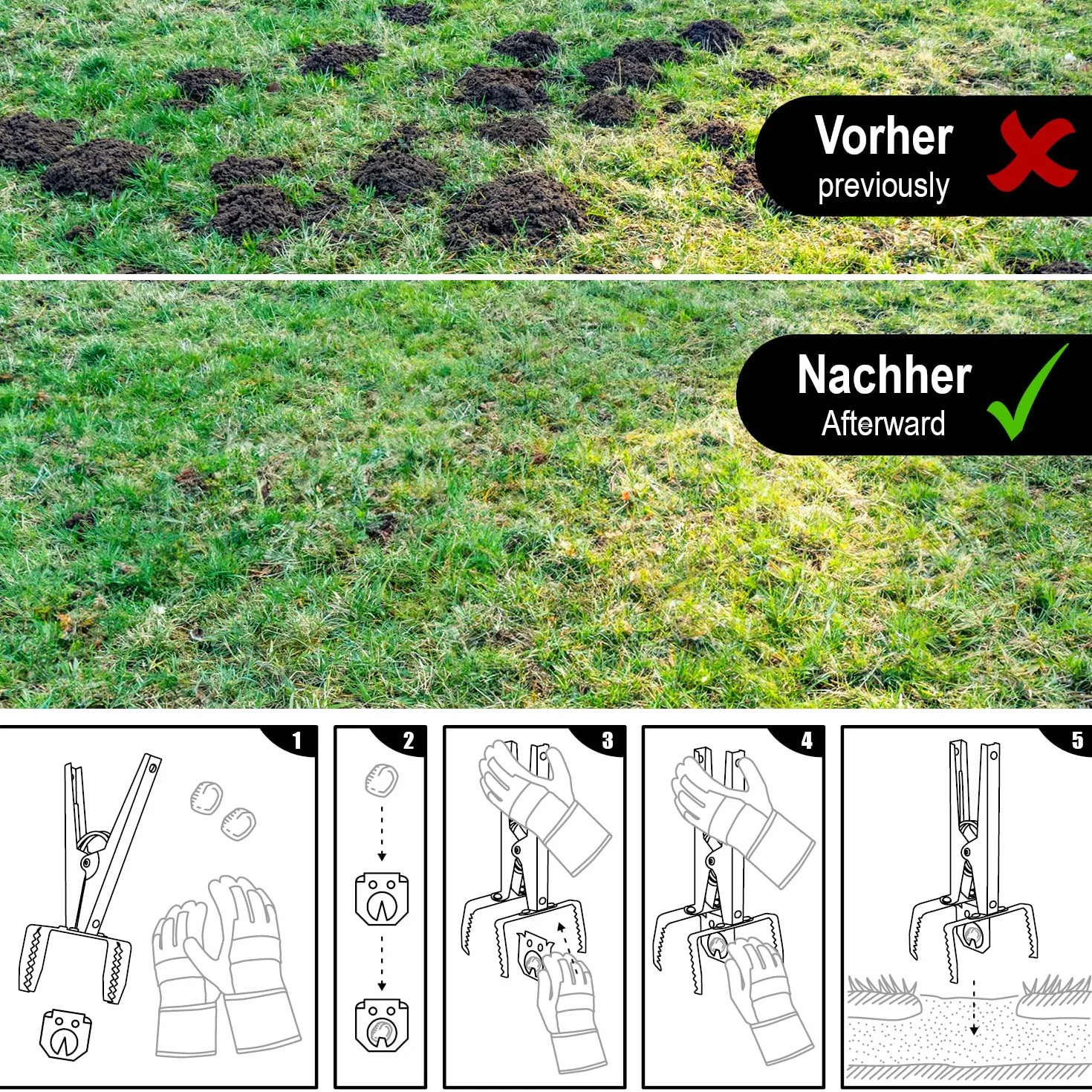 COM-FOUR® 3x pulapka na nornice z plyta ustalajaca, pulapka na szczypce z ocynkowanej blachy, ok. 18,5 cm (03 sztuki - szczypce + tacka na przynety)