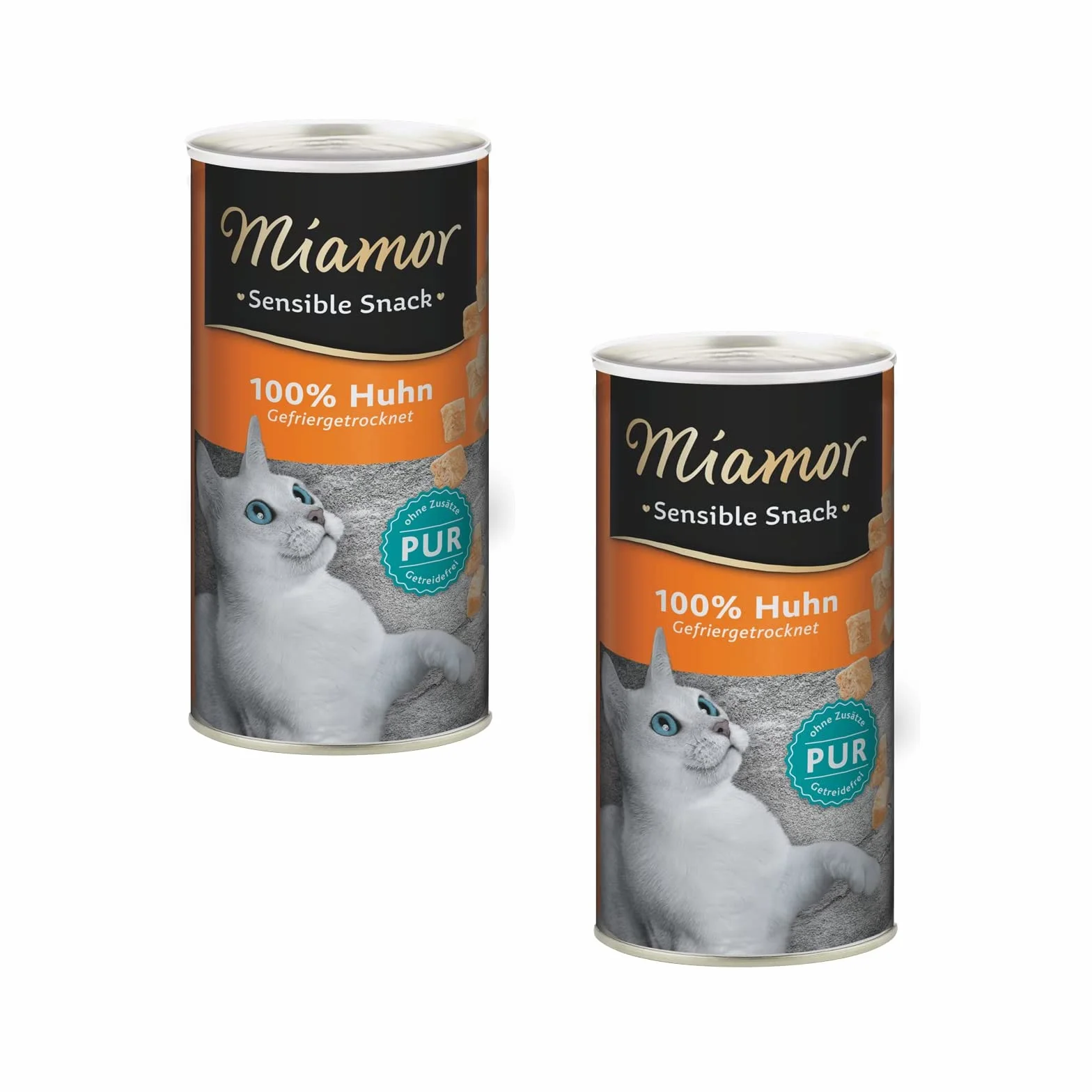 Miamor Sensible Snack Pur kurczak | dwupak | 2 x 30 g | przekąska dla kota z filetu z piersi kurczaka | pojedyncza karma również dla wrażliwych kotów i w przypadku alergii | jako nagroda
