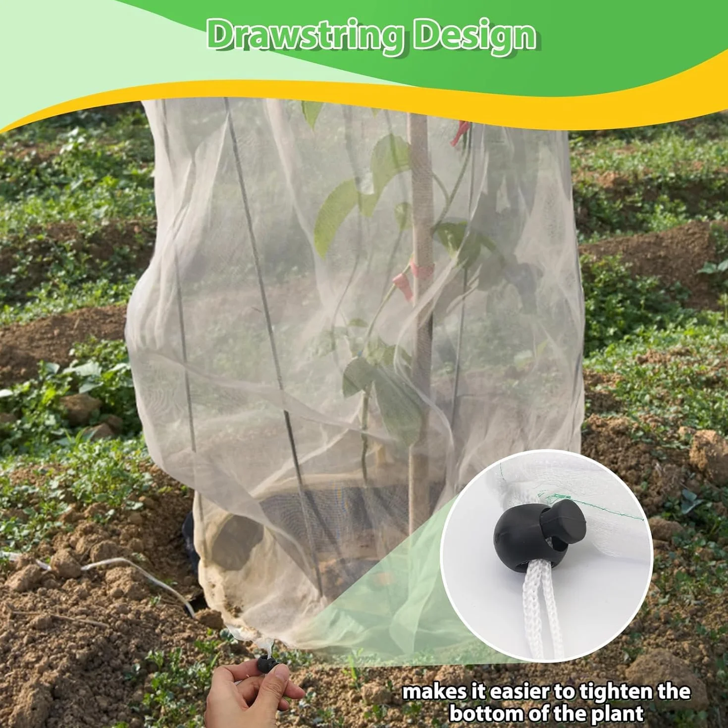 Worki ochronne z siatki na drzewa owocowe, 1 x 1,5 m, 1 x 0,8 m, siatka na rośliny wiśniowe ze sznurkiem, miękkie pokrowce ochronne, torba na pomidory, siatka na rośliny, zestaw osłon