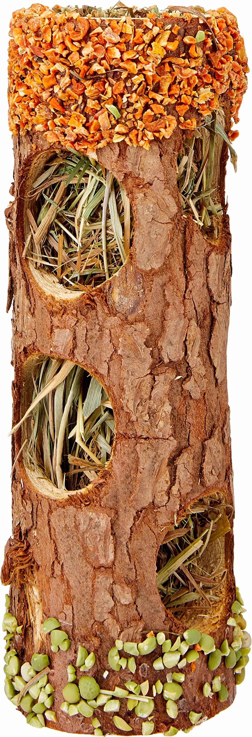 Trixie 60770 Natural Snack Tube tunel z wypełnieniem sianowym dla małych gryzoni i królików (kwiaty hibiskusa, 20 cm / 25 g), 1 sztuka (1 opakowanie)