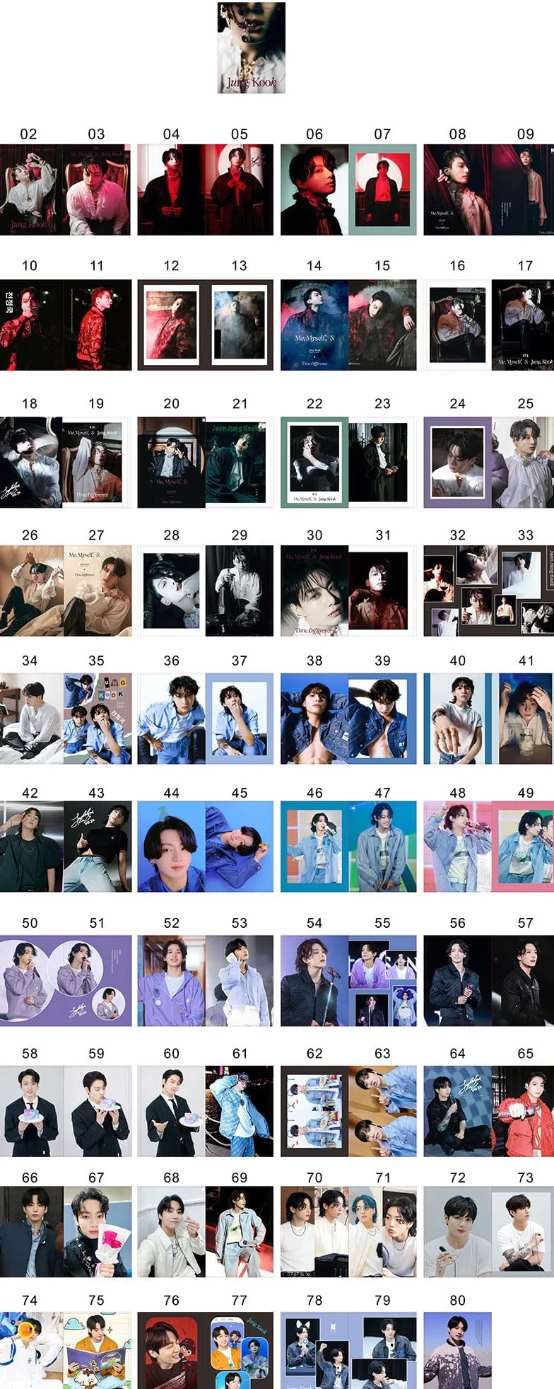 KPOP BTS JUNGKOOK album fotograficzny album na karty fotograficzne Tian Junguo plakat magazynowy plakat z gwiazdą otaczający album fotograficzny (37A244-JK)
