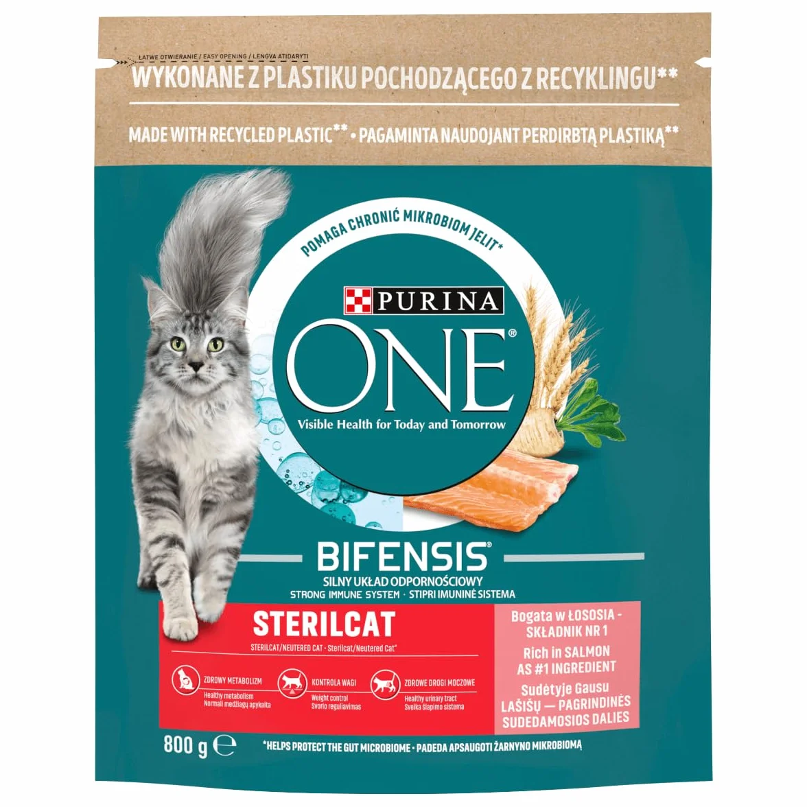 Purina One Sterilcat sucha karma dla kotów z łososiem 800 g