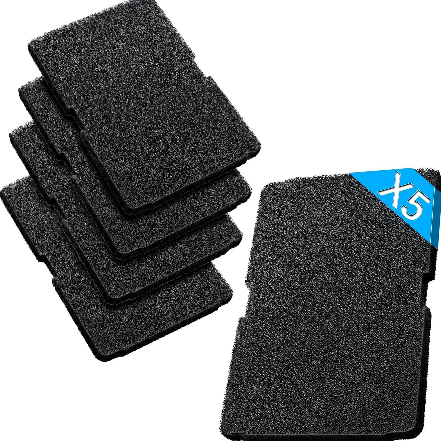 5 filtrów, suszarka z pompą ciepła, 240 x 155 x 10 mm, 2964840100, gąbka filtrująca, części zamienne, akcesoria, filtr gąbkowy do Beko/Grundig/Blomberg/Elektra