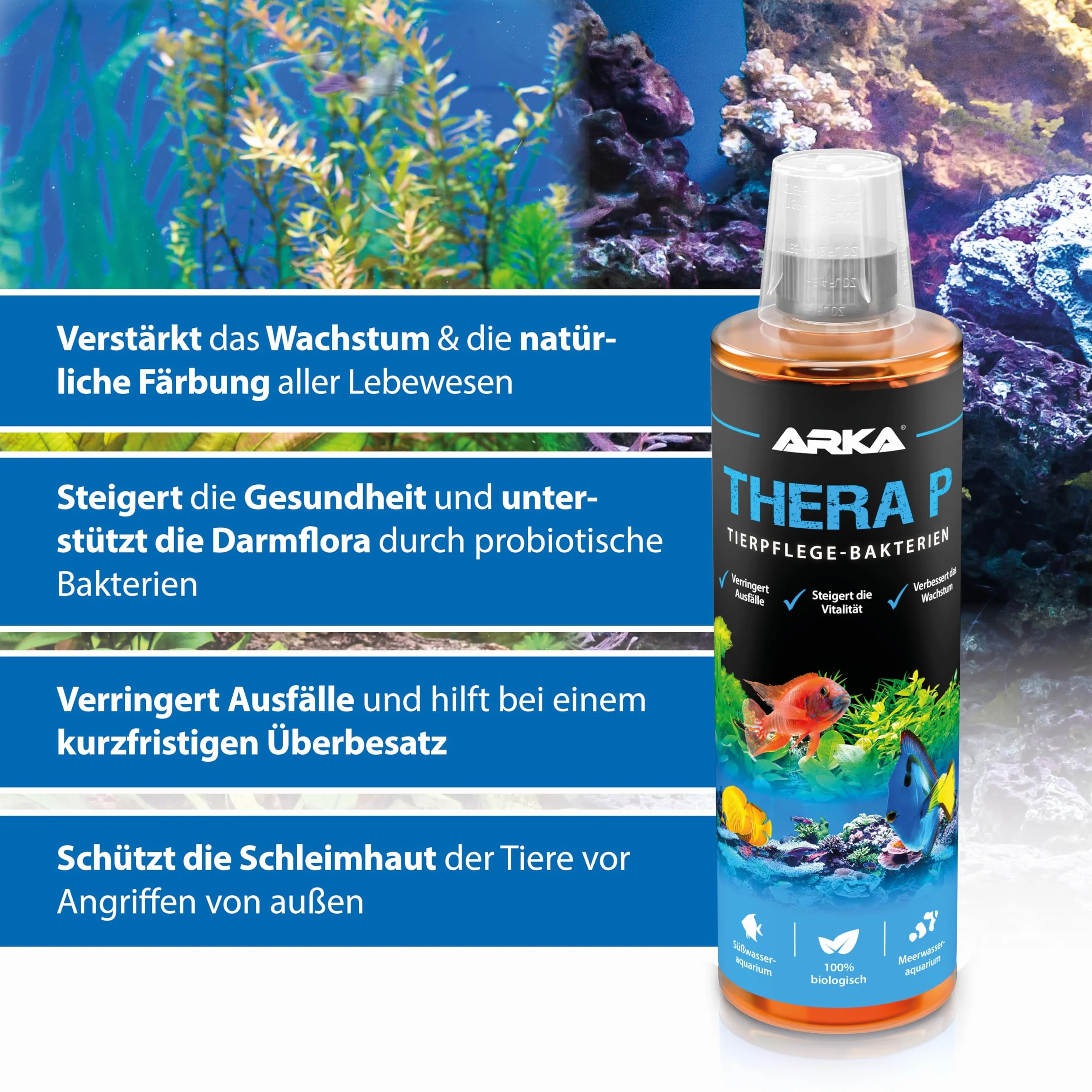 MICROBE-LIFT TheraP 118 ml – pielęgnacja ryb, bakterie oczyszczające, woda słodka i morska