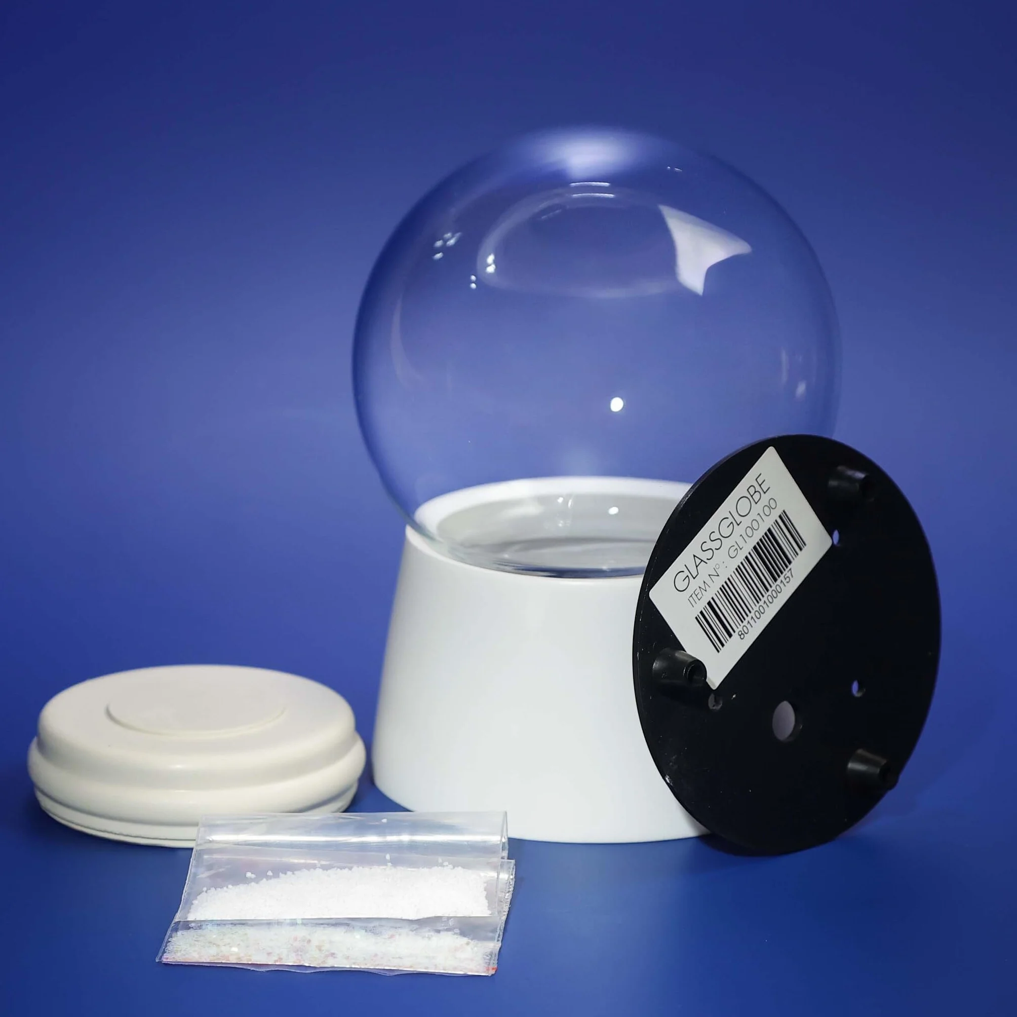 Zestaw do nauki DIY Kula śnieżna Kit – zestaw do własnoręcznego wykonania z brokatem i śniegiem, średnica 100 mm