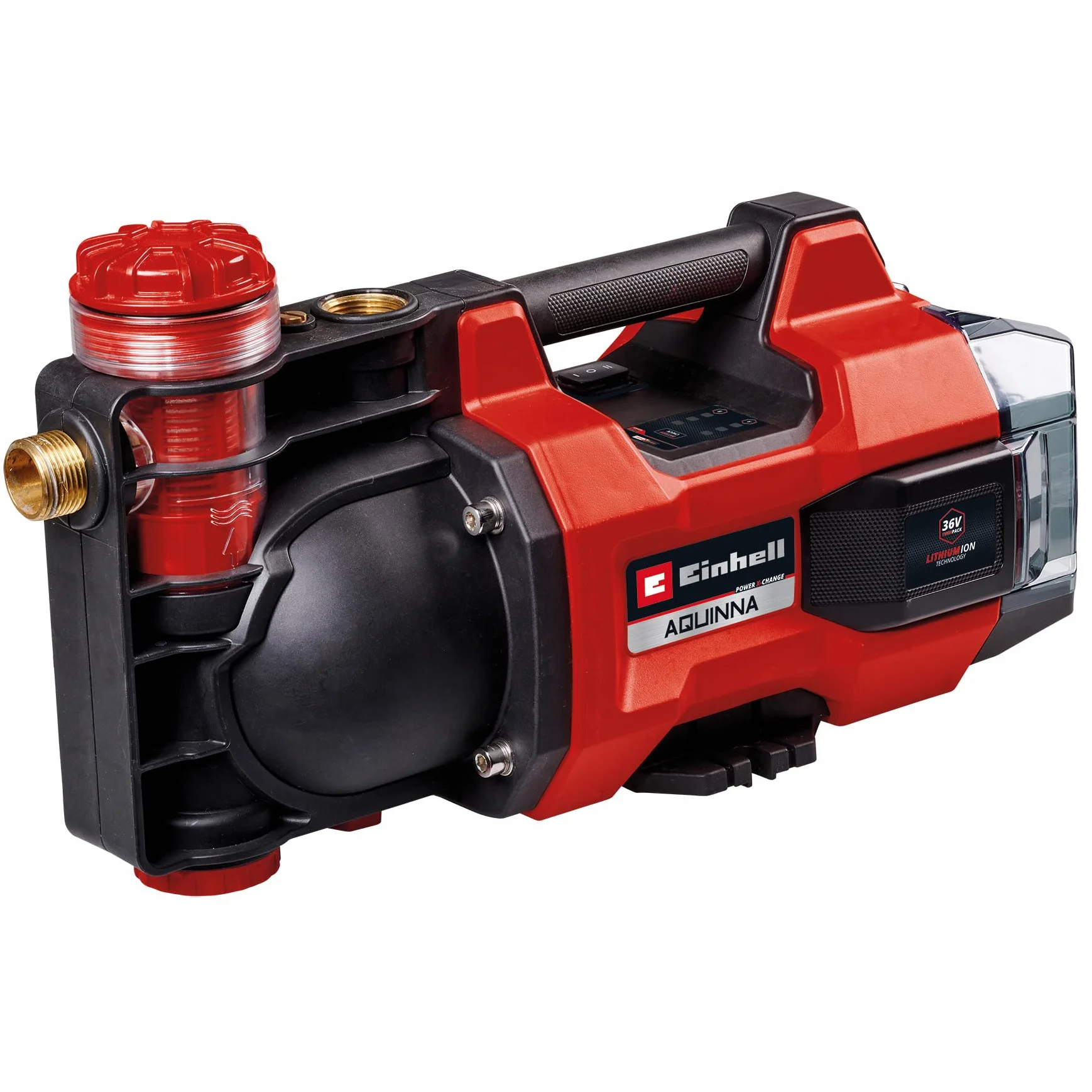 Einhell Akum. pompa ogrodowa AQUINNA 36/38 F LED Power X-Change (36 V, maks. wyd. przepływu 3800 l/h, ECO/Boost, filtr wstępny, zabezp. przed przeciążeniem i mrozem, bez akumulatora)