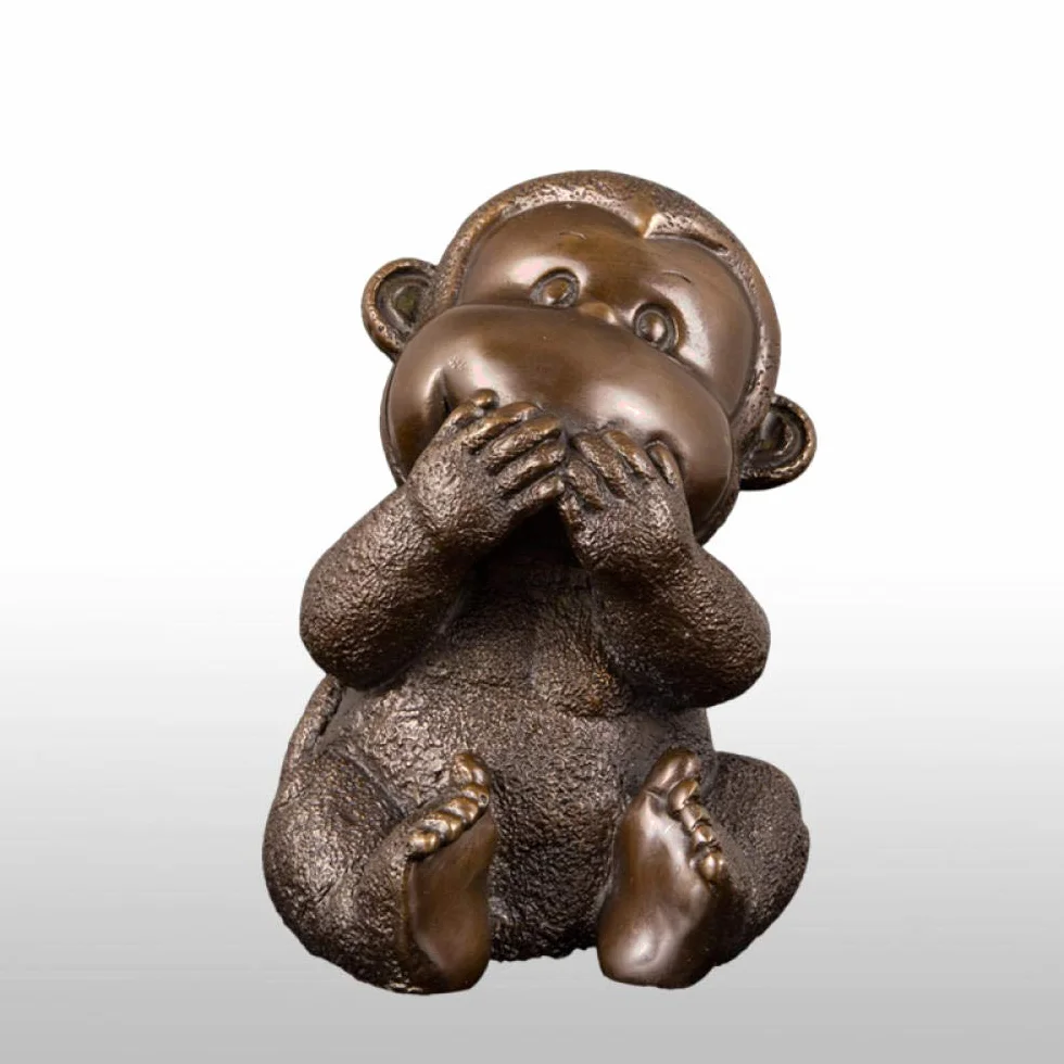 H3TF5J Posągi i figurki Przedmioty dekoracyjne Czysta miedź Śliczna małpa Figurka Statua Zodiak Maskotka Rzeźba Szczęście Feng Shui Sztuka Nauka Dekoracja Prezent dla dziecka