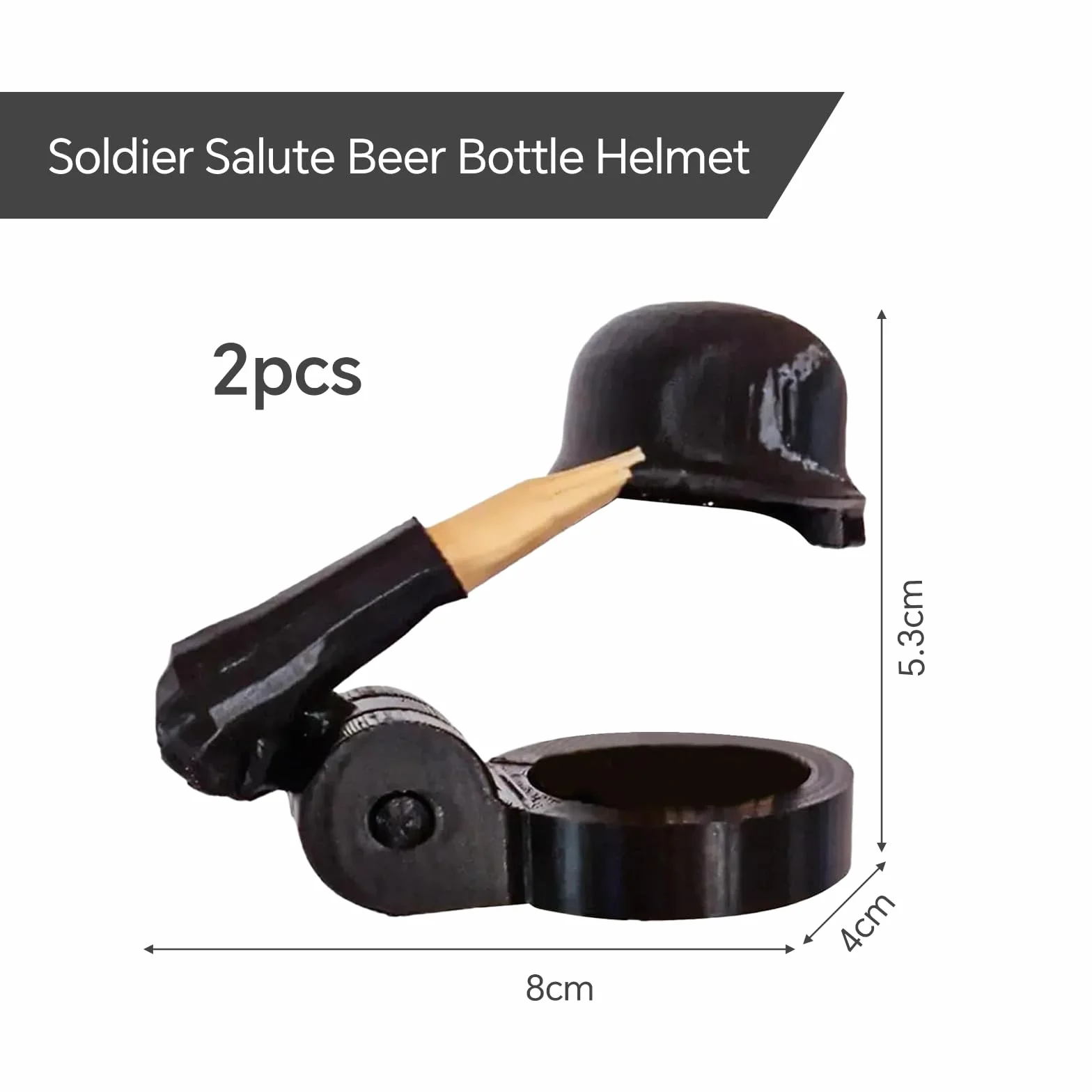 Kask piwny, korek do butelki piwa, przełącznik ustny do piwa, na powitanie żołnierza, kask do butelek piwa, wielokrotnego użytku, ozdobna nasadka nadaje się do baru, grillowania na świeżym