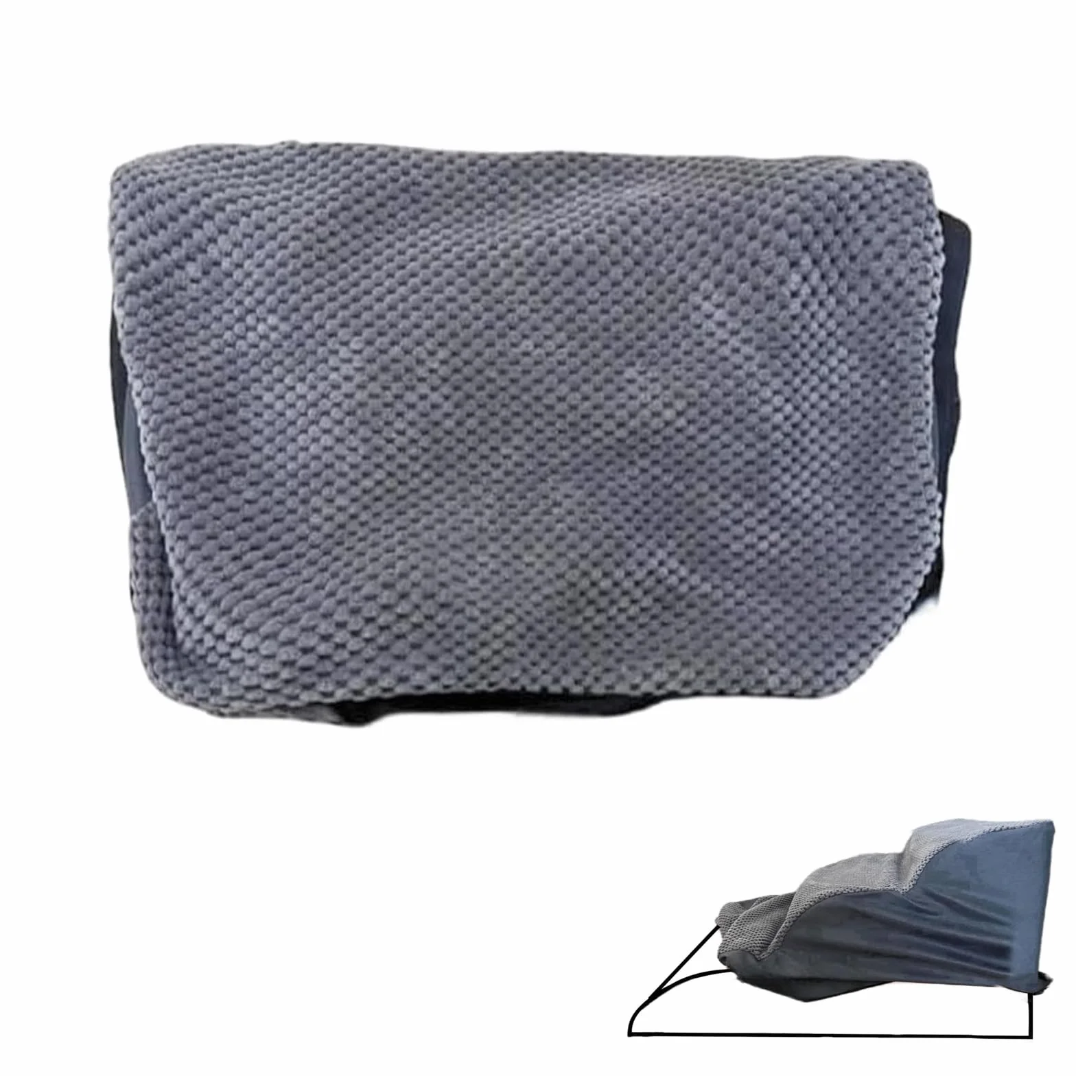 Pokrowiec na schody dla psa 3-stopniowy 32x60x30 cm szary