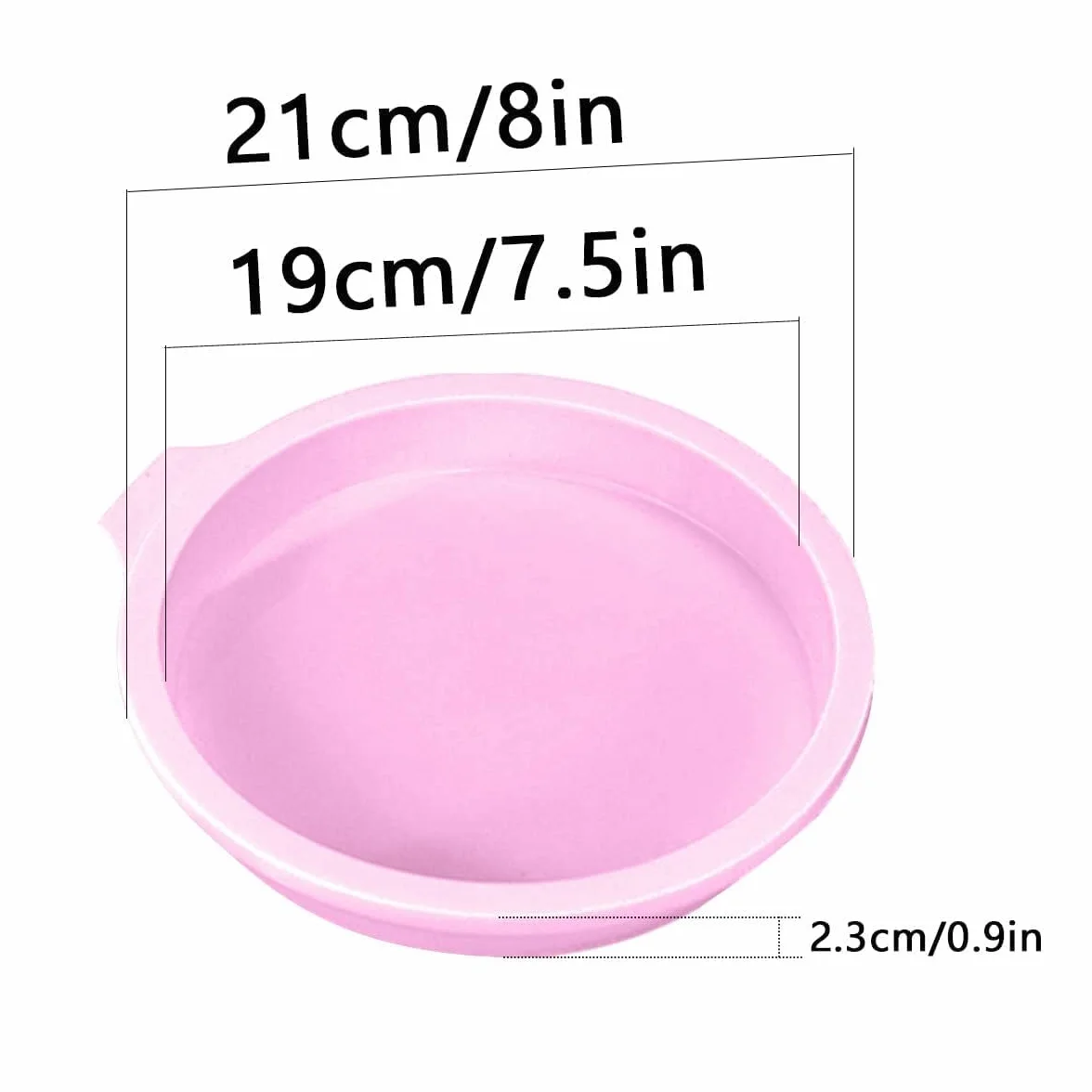 4 sztuki foremek silikonowych, 20 cm, tęczowe formy do pieczenia, silikonowe, okrągłe, szczelne, warstwowe, nieprzywierające, z powłoką zapobiegającą przywieraniu (różowe i zielone)