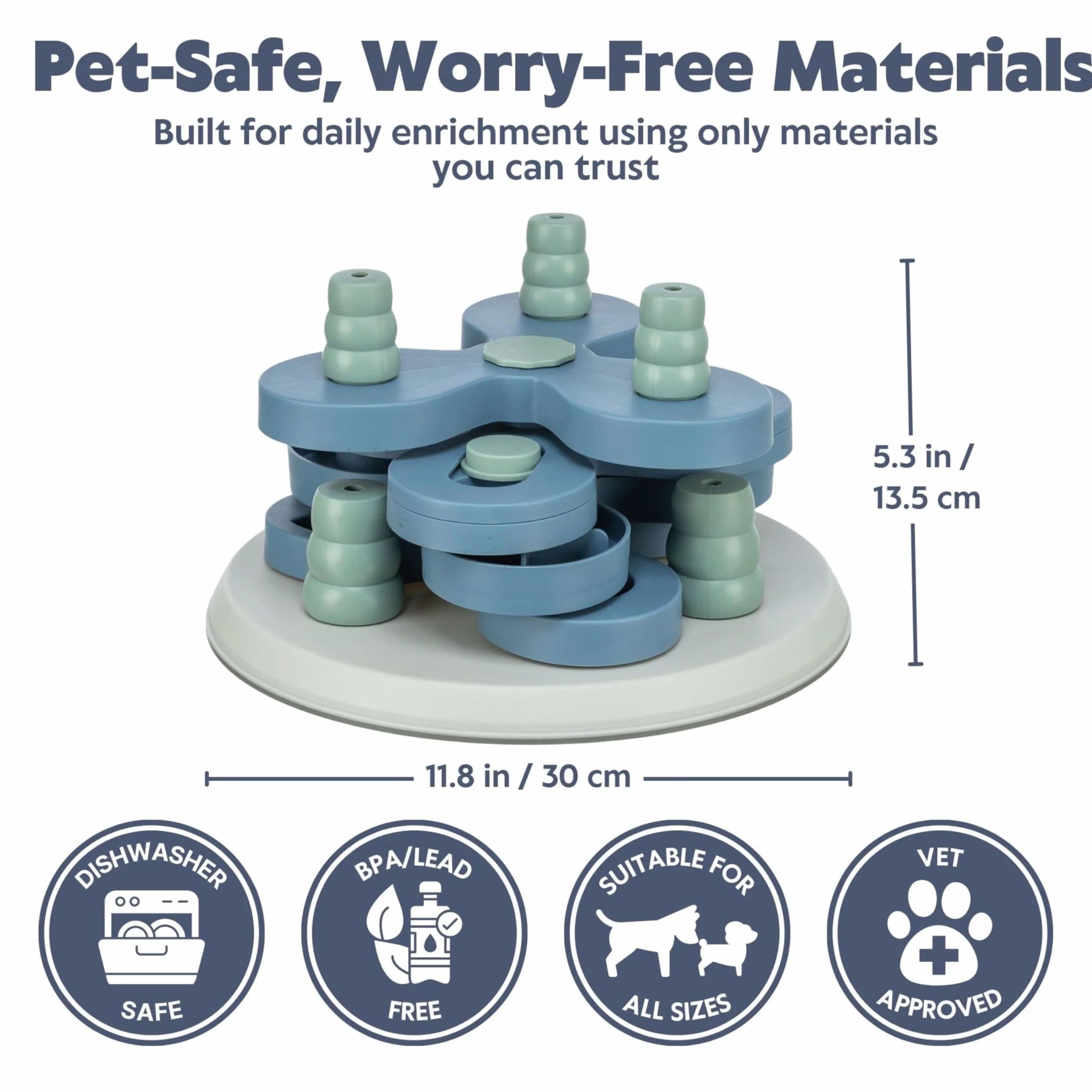 TRIXIE Zabawka dla psa inteligencja Dog Activity gra strategiczna "Flower Tower" – wymagająca zabawka inteligencyjna dla psów do pracy, ø 30 x 13 cm – 32000