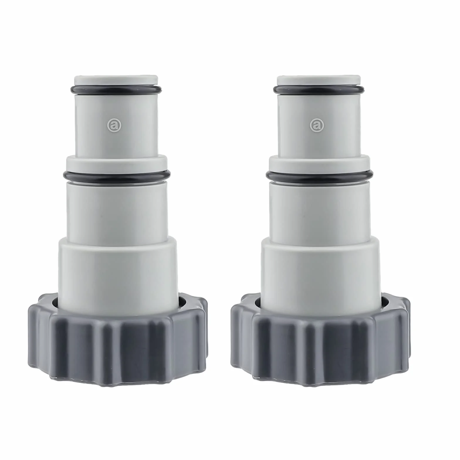 Adapter basenowy, 2 sztuki, wąż basenowy 32-38 mm, łącznik, przyłącze węża, adapter do węża basenowego, adapter do pomp z przyłączem gwintowym i zaworem tłokowym, akcesoria basenowe