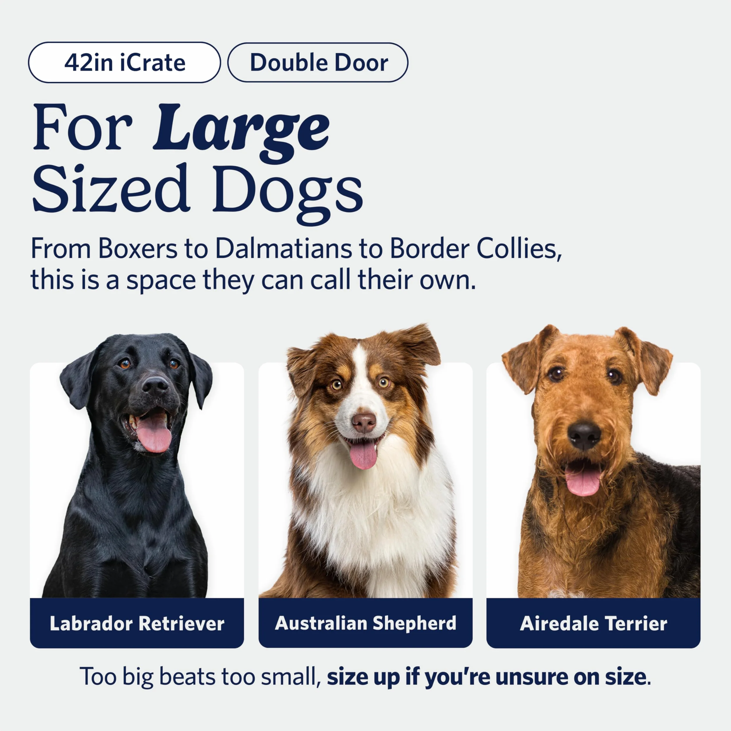 MidWest Homes for Pets iCrate 106,68 cm długa skrzynia dla psa, podwójne drzwi, szczelna patelnia