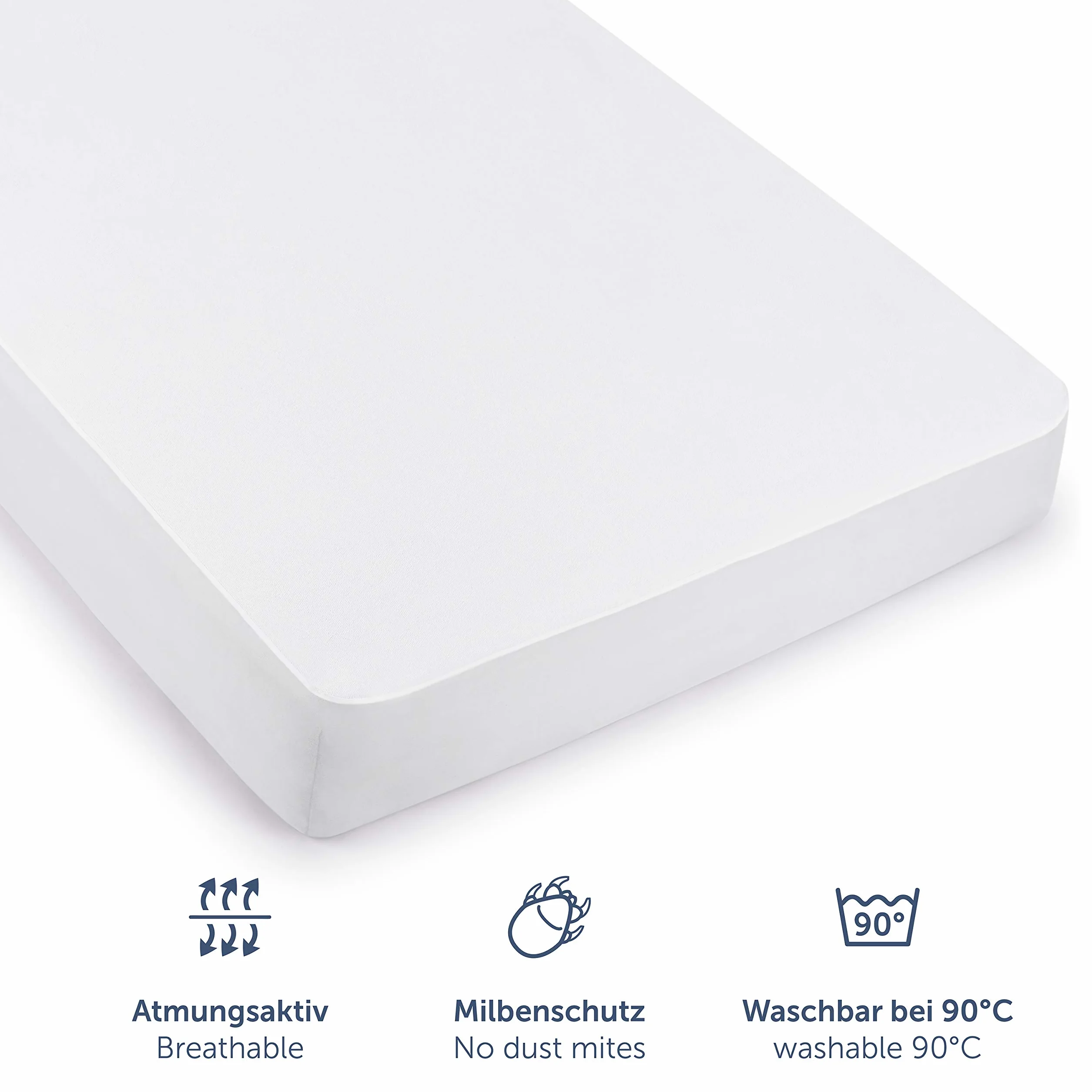 Blumtal Ochrona Materaca AirComfort 180 x 200 cm – Wodoodporna, oddychająca, cicha i antyalergiczna ochrona materaca