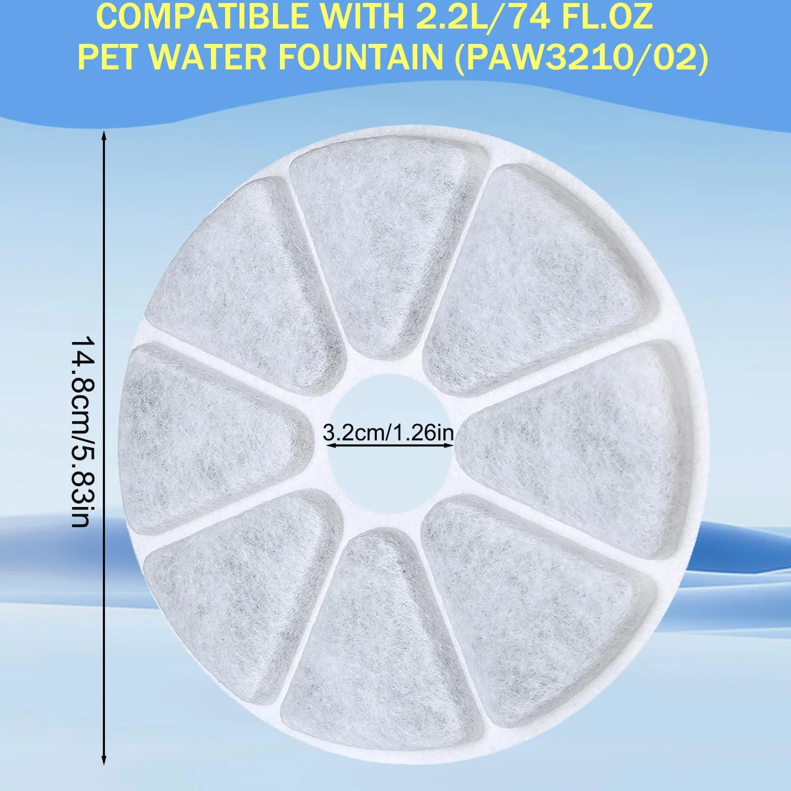 Philips PAW3210/02 filtr do fontanny dla kota, potrójny filtr z węglem aktywnym
