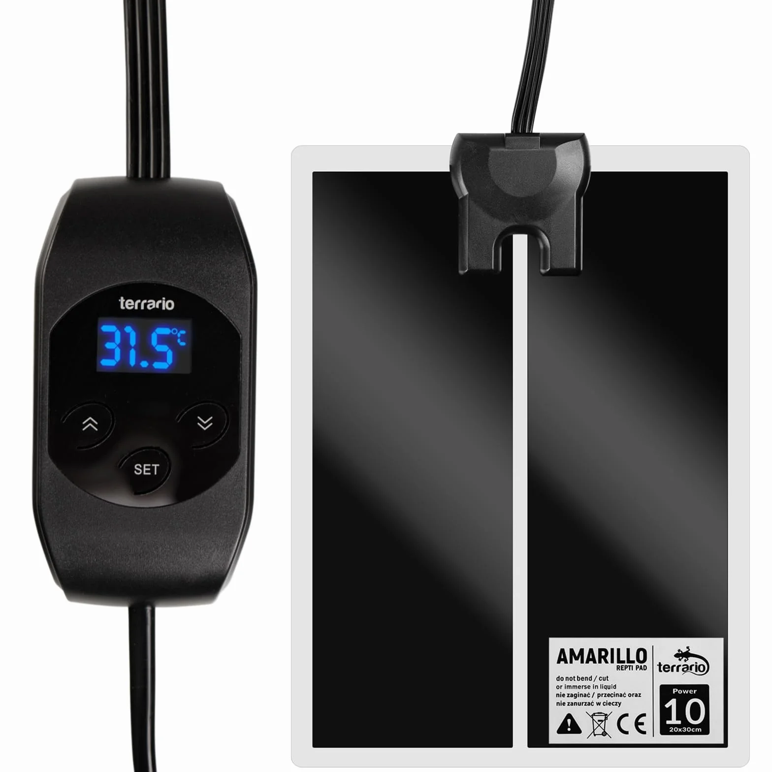 Mata grzewcza Terrario Amarillo 10W z termostatem LCD