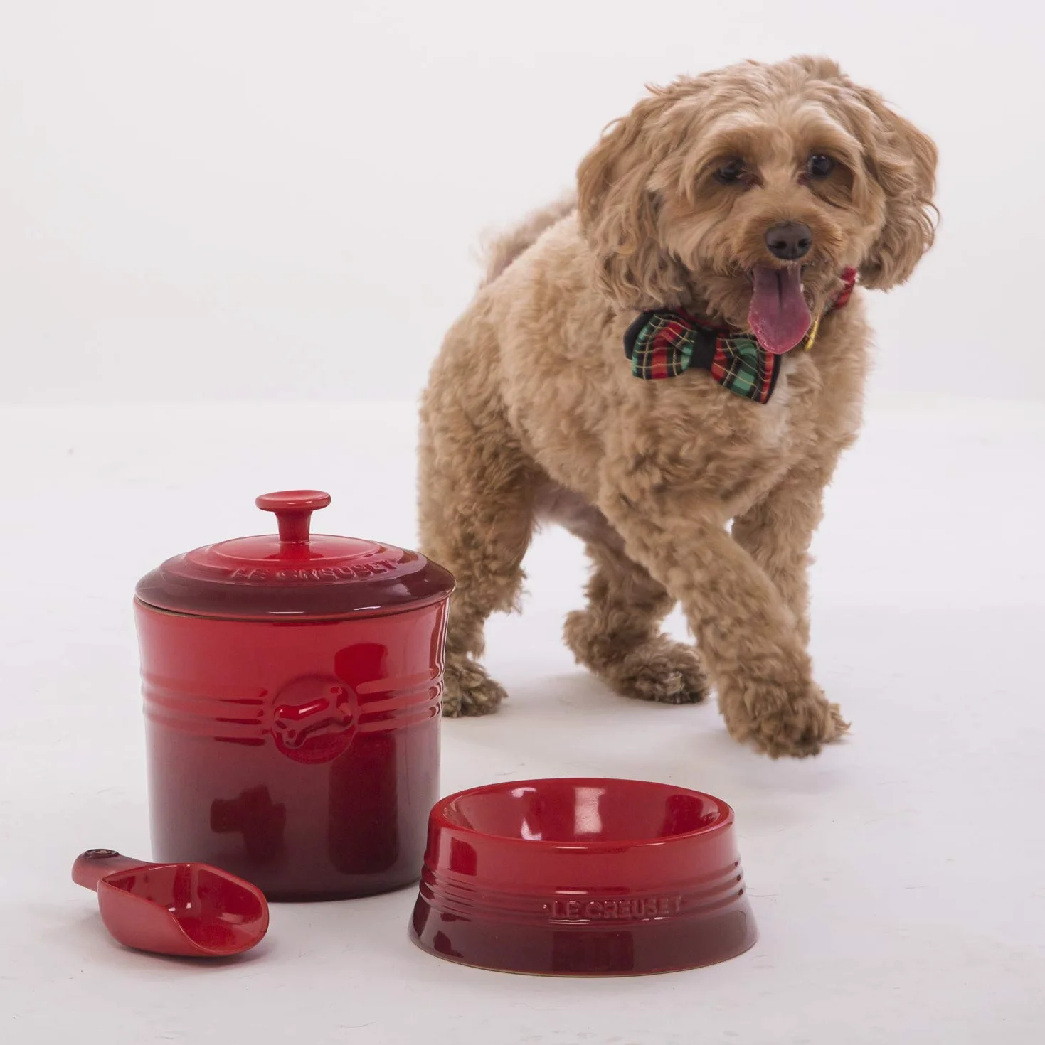 Le Creuset Miska dla zwierząt z kamionki, duża, Cerise