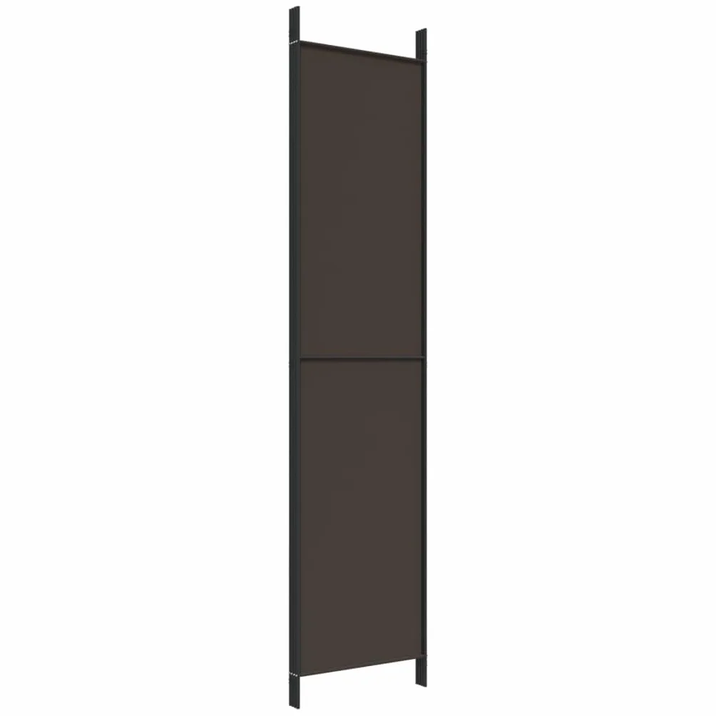vidaXL Parawan 4-panelowy, brązowy, 200x220 cm, tkanina