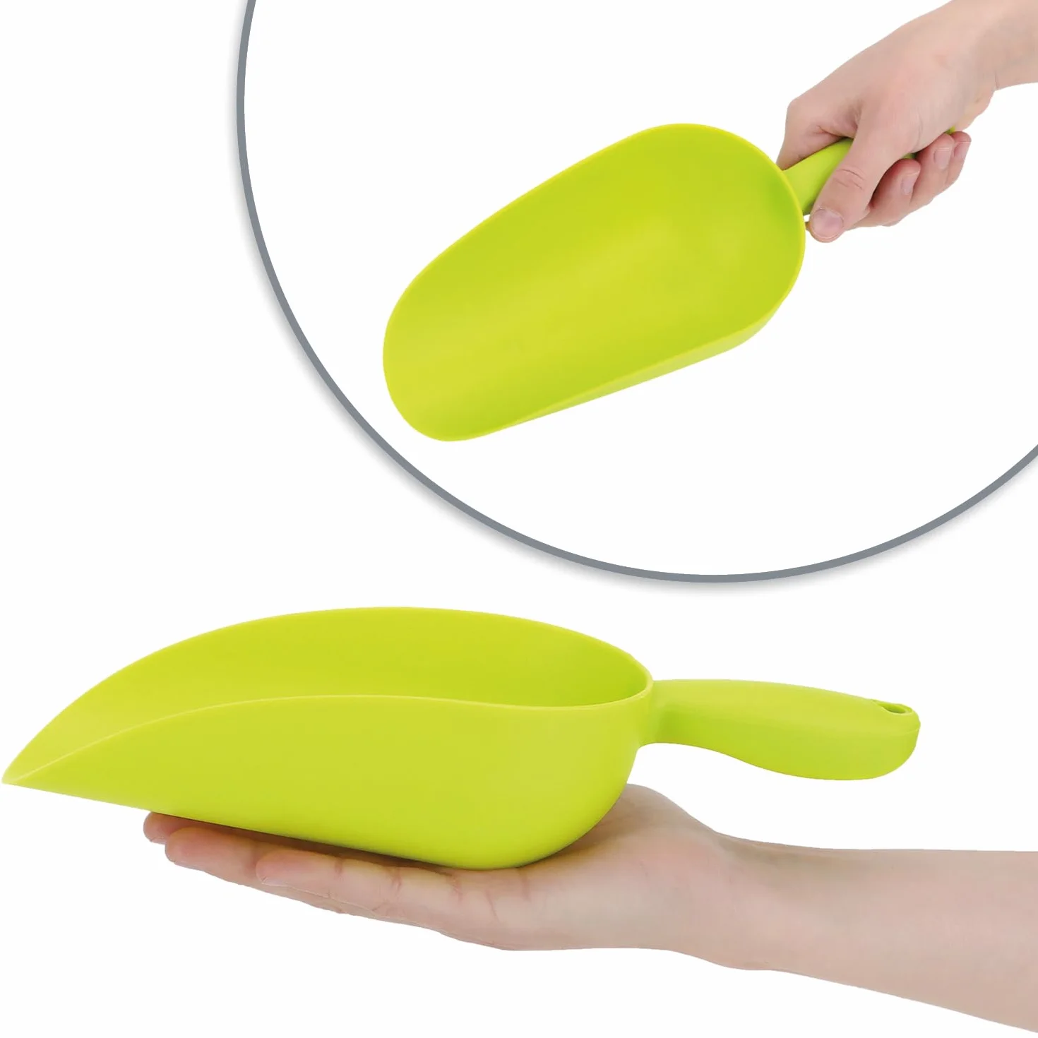 COM-FOUR® COM-FOUR 2x miarka do porcjowania paszy dla zwierzat - miarka do torebki plastikowej - miarka dla zwierzat domowych - miarka do wazenia paszy i nasion