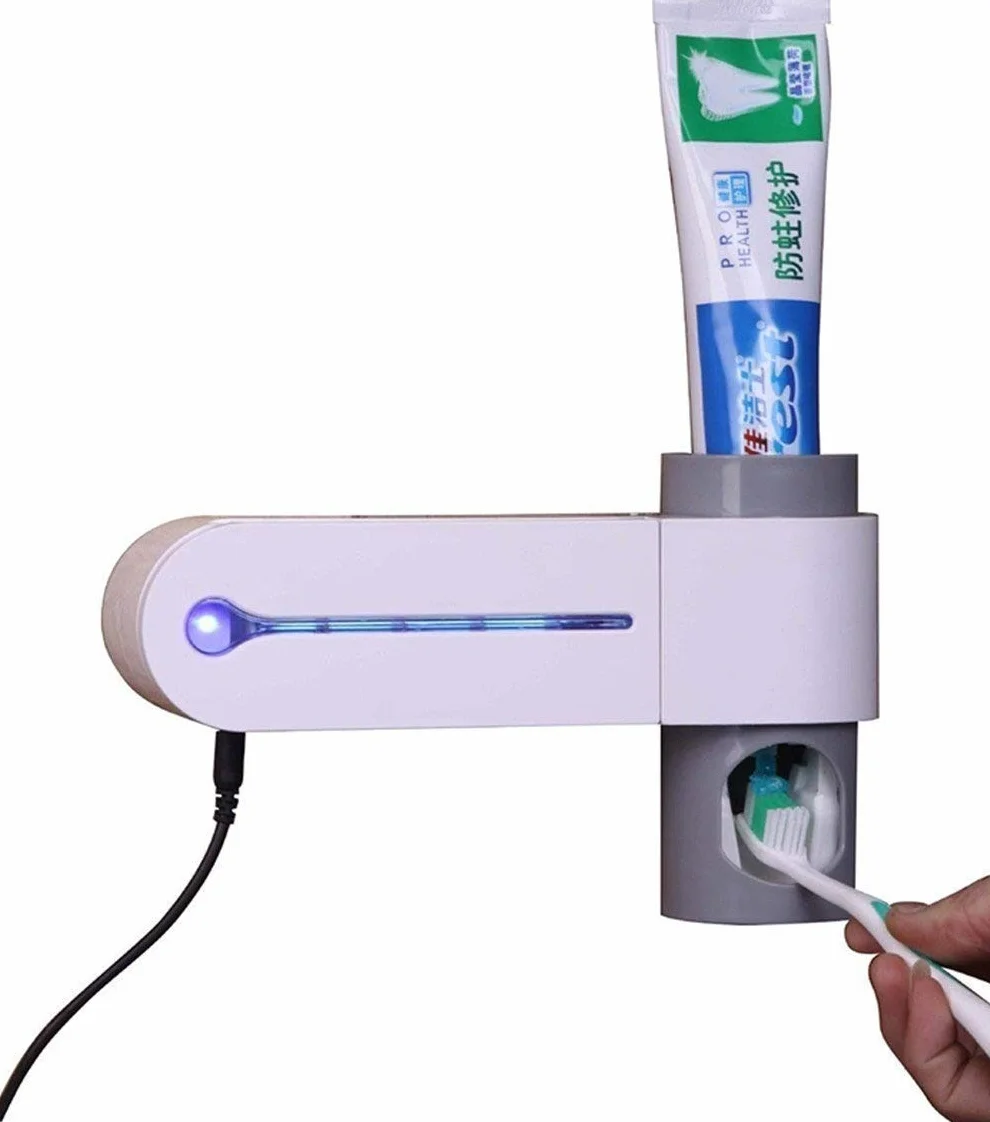 Uchwyt na szczoteczkę do zębów zębów UV ultrafioletowa szczoteczka do zębów środek dezynfekujący sterylizator pojemnik do czyszczenia przechowywania normy USA dla członków rodziny