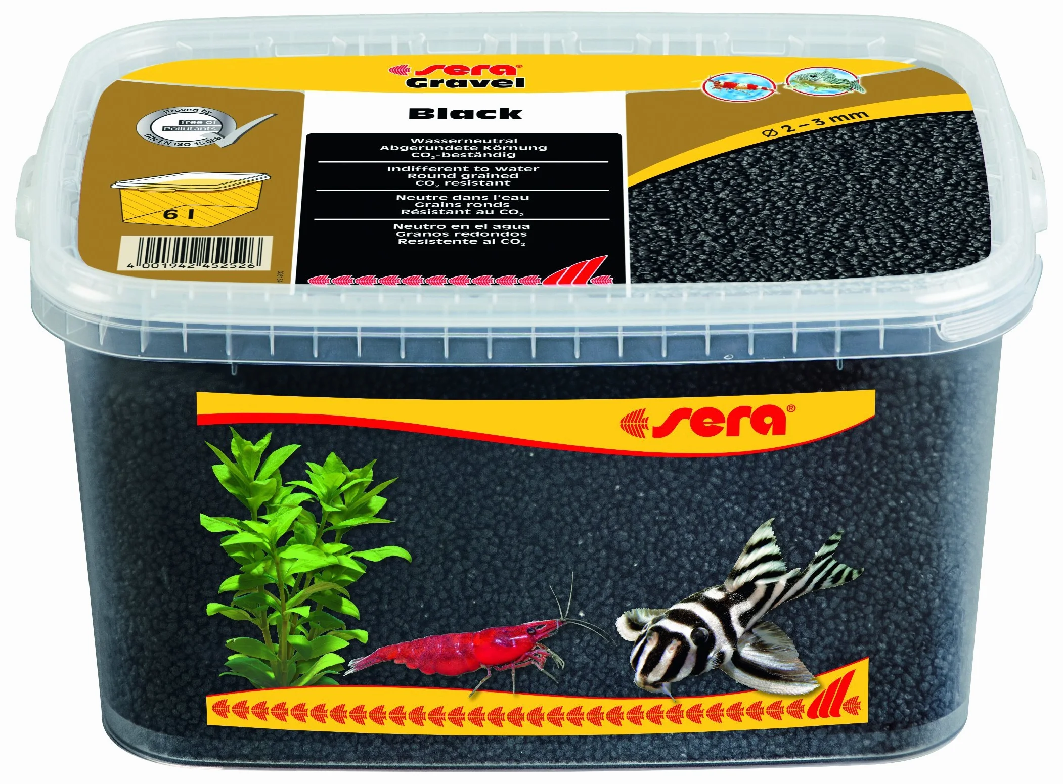 Sera Gravel Black Ø 2-3 mm 6 l