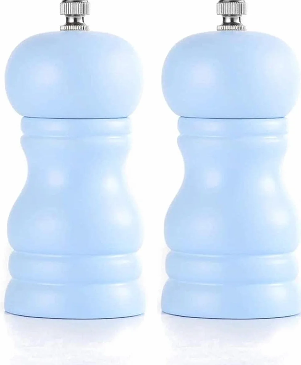 Młynek do soli i pieprzu, młynek do pieprzu Solniczka i pieprzniczka Drewniany ręczny gruby młynek do soli i pieprzu Regulowany młynek ceramiczny Młynek do przypraw Camping Kuchnia Restauracja (2 zest