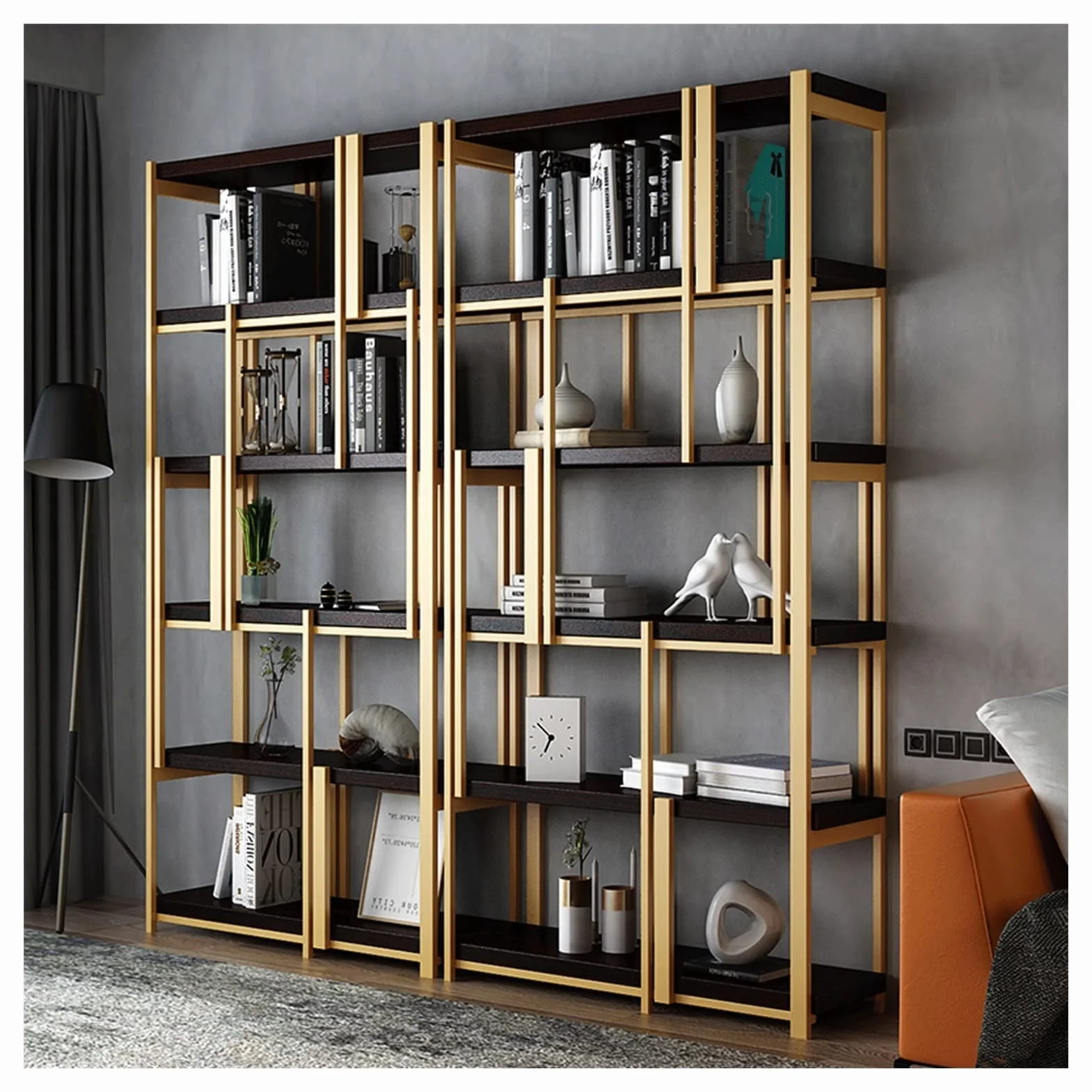 Regał regałowy Półka półki z książkami kutej regał regał Kreść Kreatywne Minimalist Minimalist Study Study Office Pięta Stojące półki na książki (Color : 120cm)