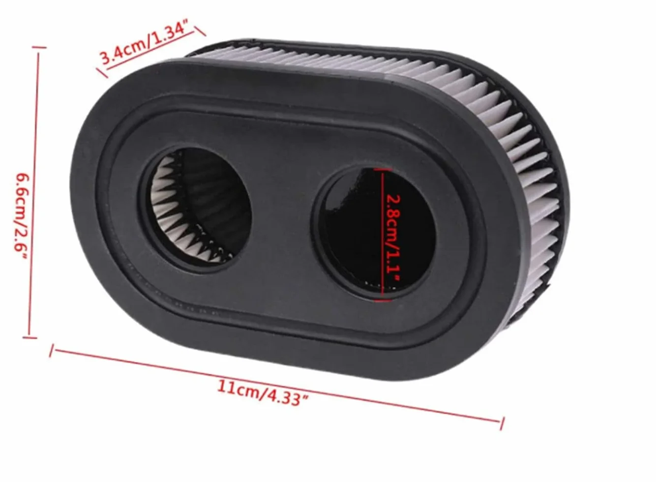 LATRAT 2x filtr powietrza do Briggs & Stratton zastępuje Briggs # 798452 Kompatybilny z modelami 09p702 9/10 Hov 140 cc 500-500 E & EX Series Promenades