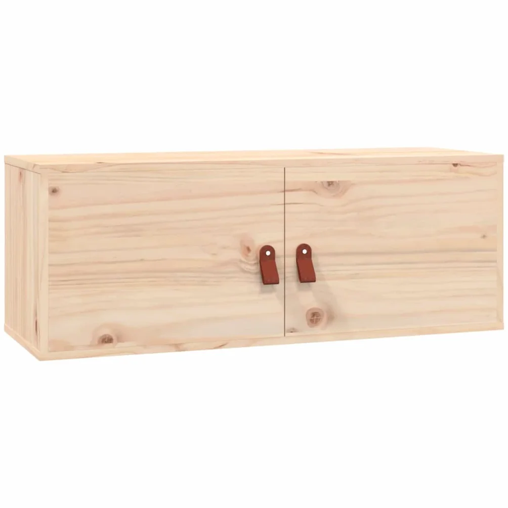 vidaXL Szafki ścienne, 2 szt., 80x30x30 cm, lite drewno sosnowe