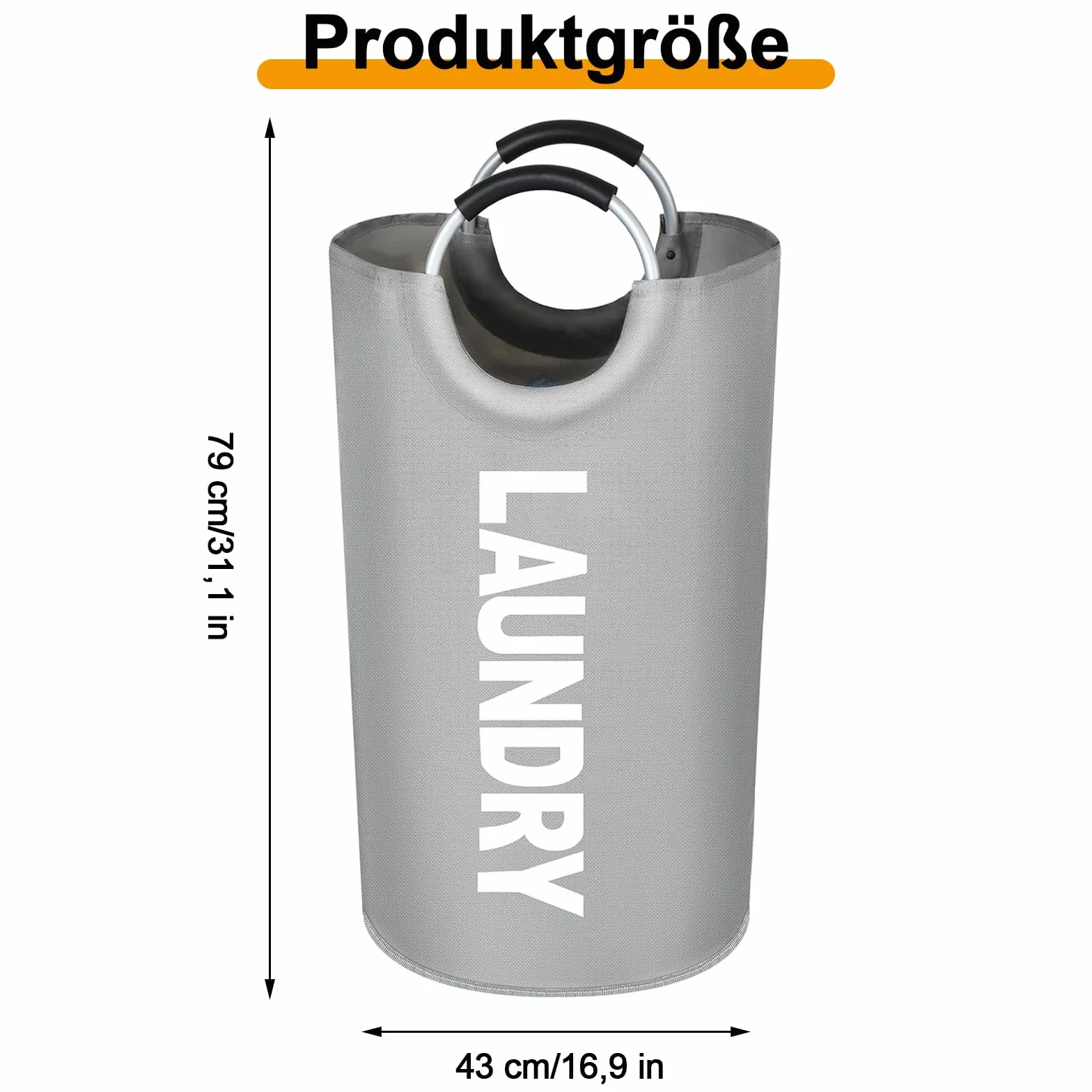 Laundry Baskets, składany worek na pranie, 115 l, z uchwytem, worek na pranie z tkaniny Oxford, przenośny, duży, składany kosz, do mieszkania, mieszkania i przyczepy kempingowej