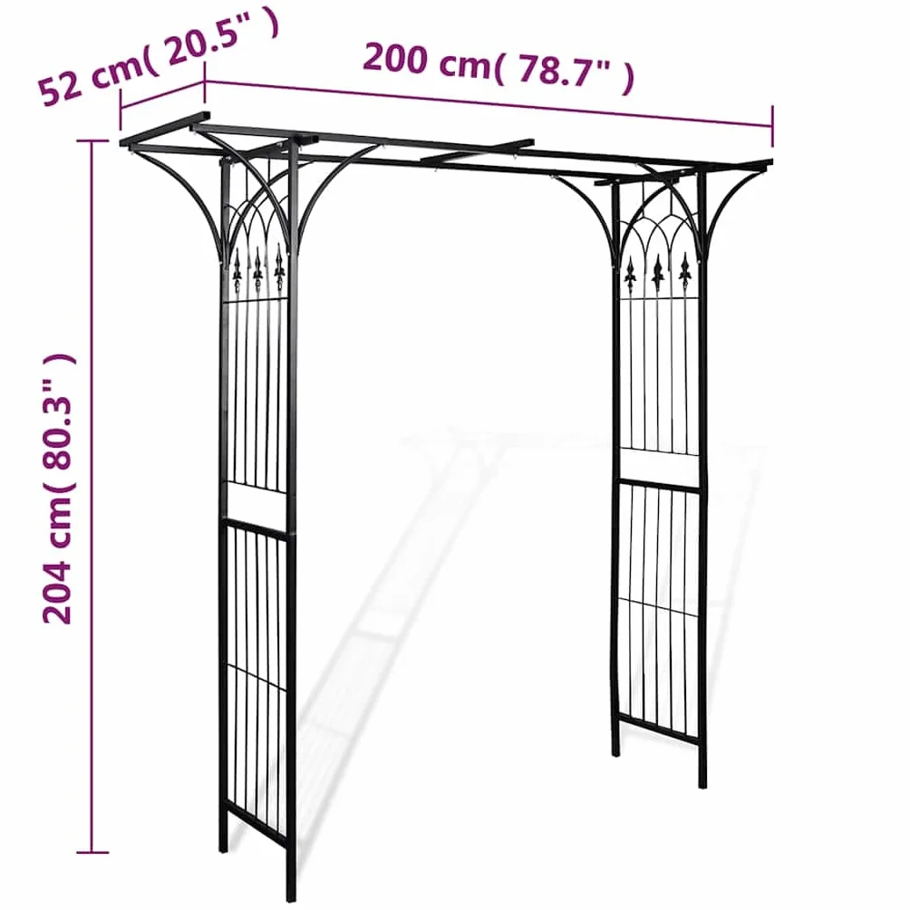 vidaXL Pergola ogrodowa, 200 x 52 x 204 cm