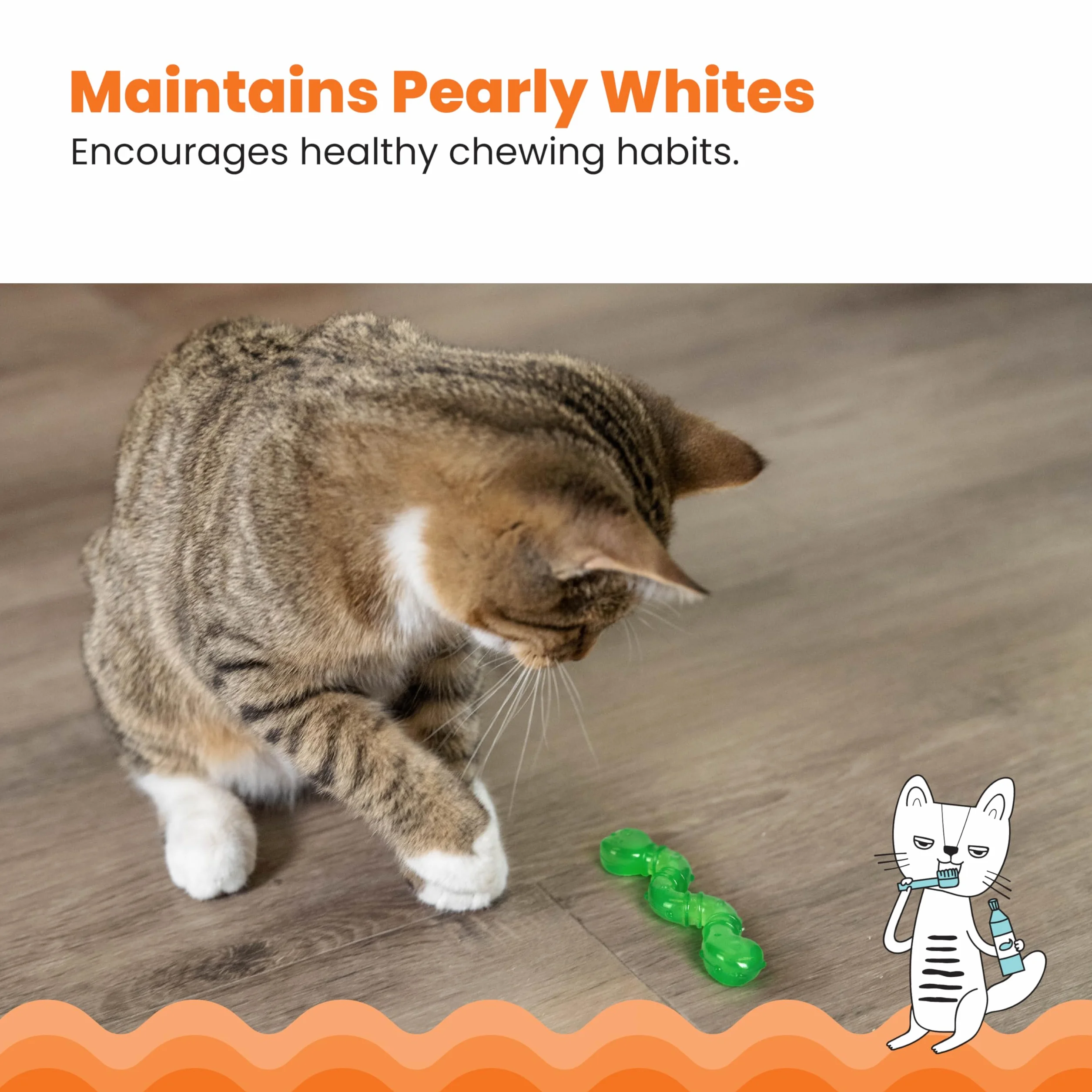 Petstages Orkakat Wiggle Worm - Kocimiętka rozłożona zabawka dla kotów do uderzania i polowania