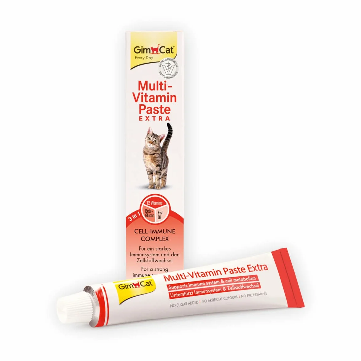 GimCat Multi-Vitamin Extra Pasta multiwitaminowa dla kotów z beta-glukanem i kwasami omega-3 i omega-6 100 g