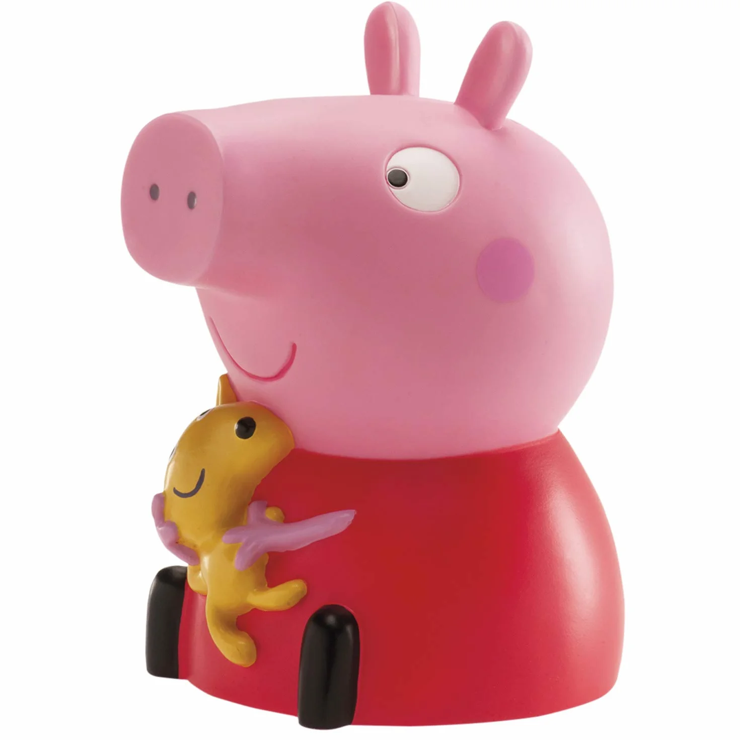 dekora – Skarbonka dla dzieci Peppa Pig – plastikowa skarbonka z 4 różowymi lizakami – 18 cm – trwała i bezpieczna – idealny prezent dla dziewczynek