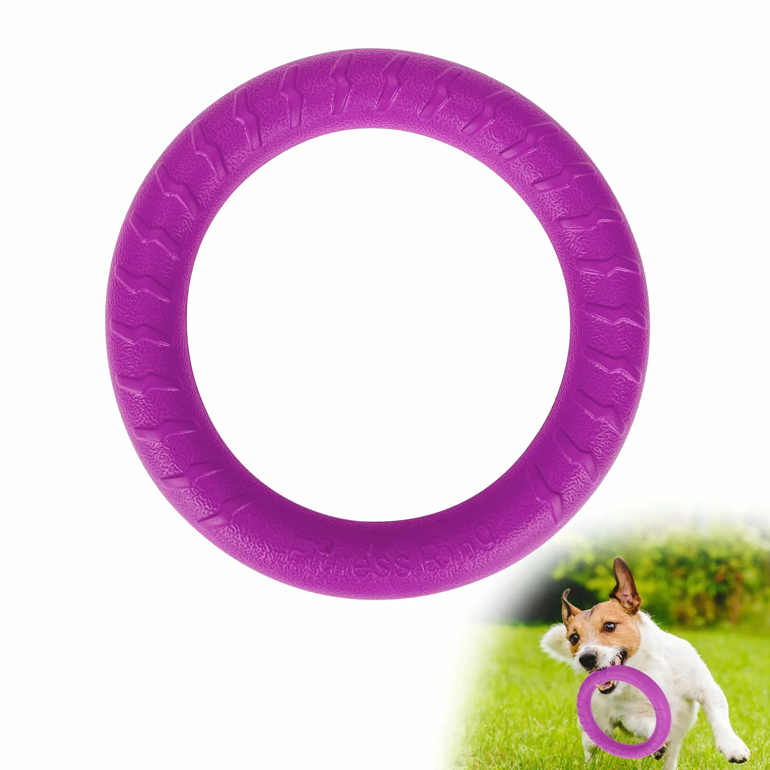 Plastikowy Pierścień Fitness dla Psa Frisbee - Pływająca Zabawka w Kształcie Pierścienia dla Małych i Średnich Psów