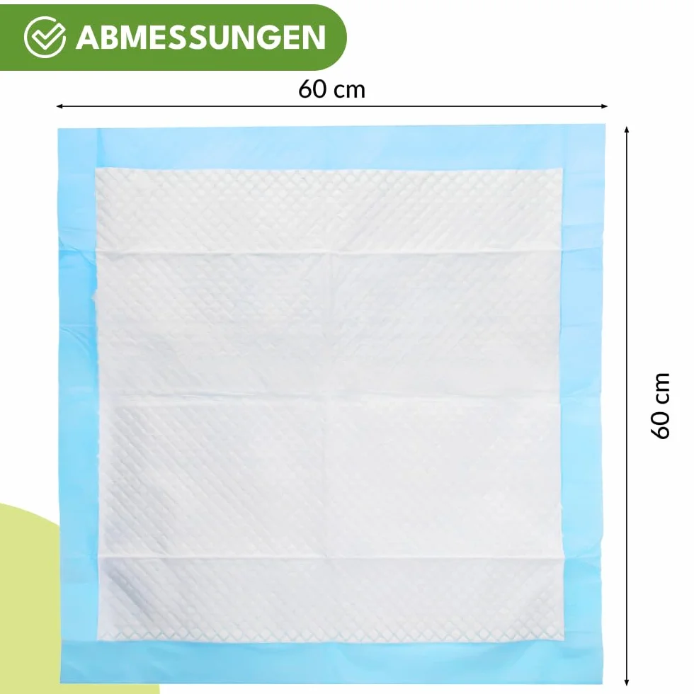 KRUMAD Podkłady Treningowe dla Psa i Kota 50 sztuk 6 Warstw Maty Chłonne 60 x 60 cm